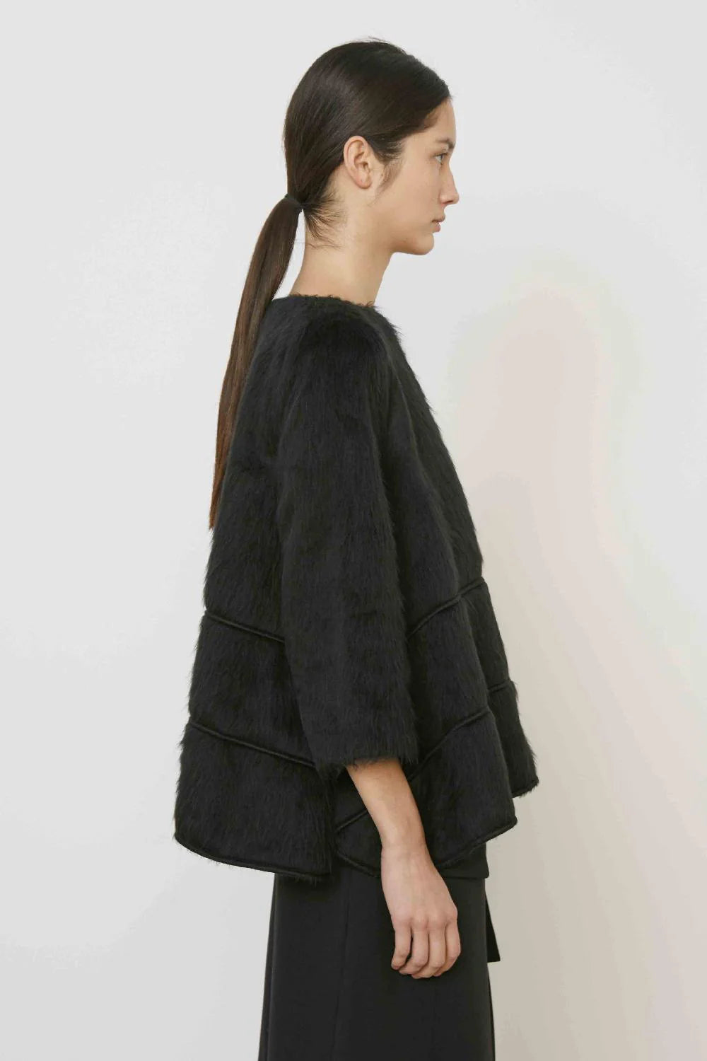 Textured Top with flared hem