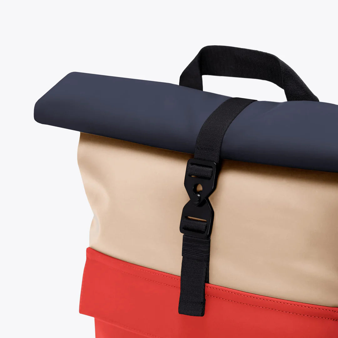 Jasper Medium Backpack in Light Almond- Red