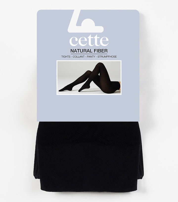 Cette Cashmere & Viscose 150 Denier Tights in Black