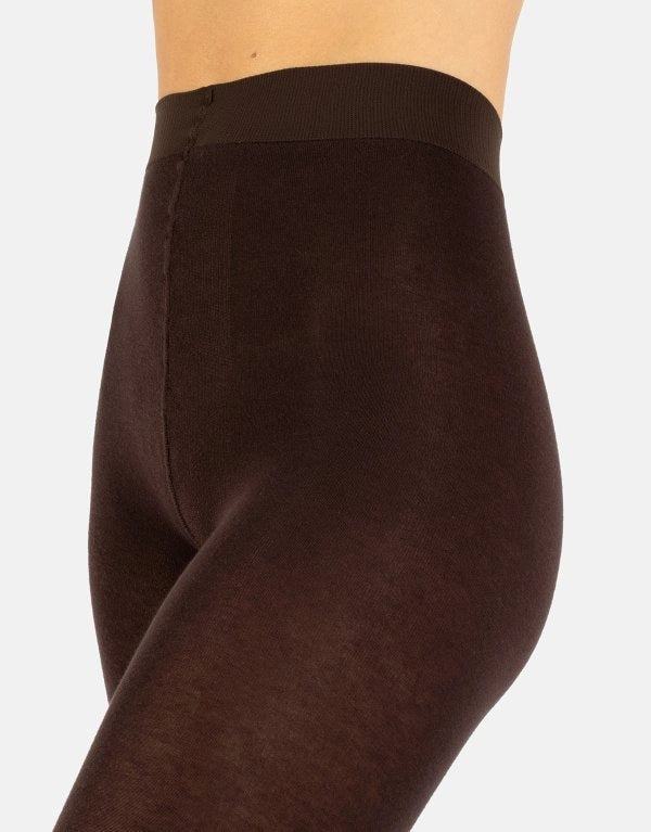 Cette Cashmere & Viscose 150 Denier Tights in Walnut Brown