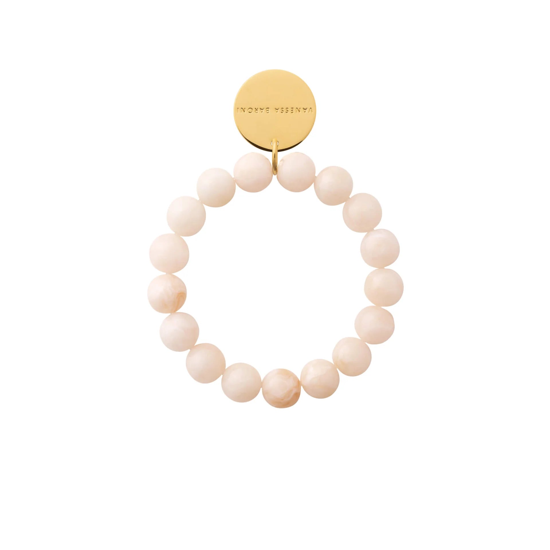 Mini Beads Flex Bracelet in Latte Marble