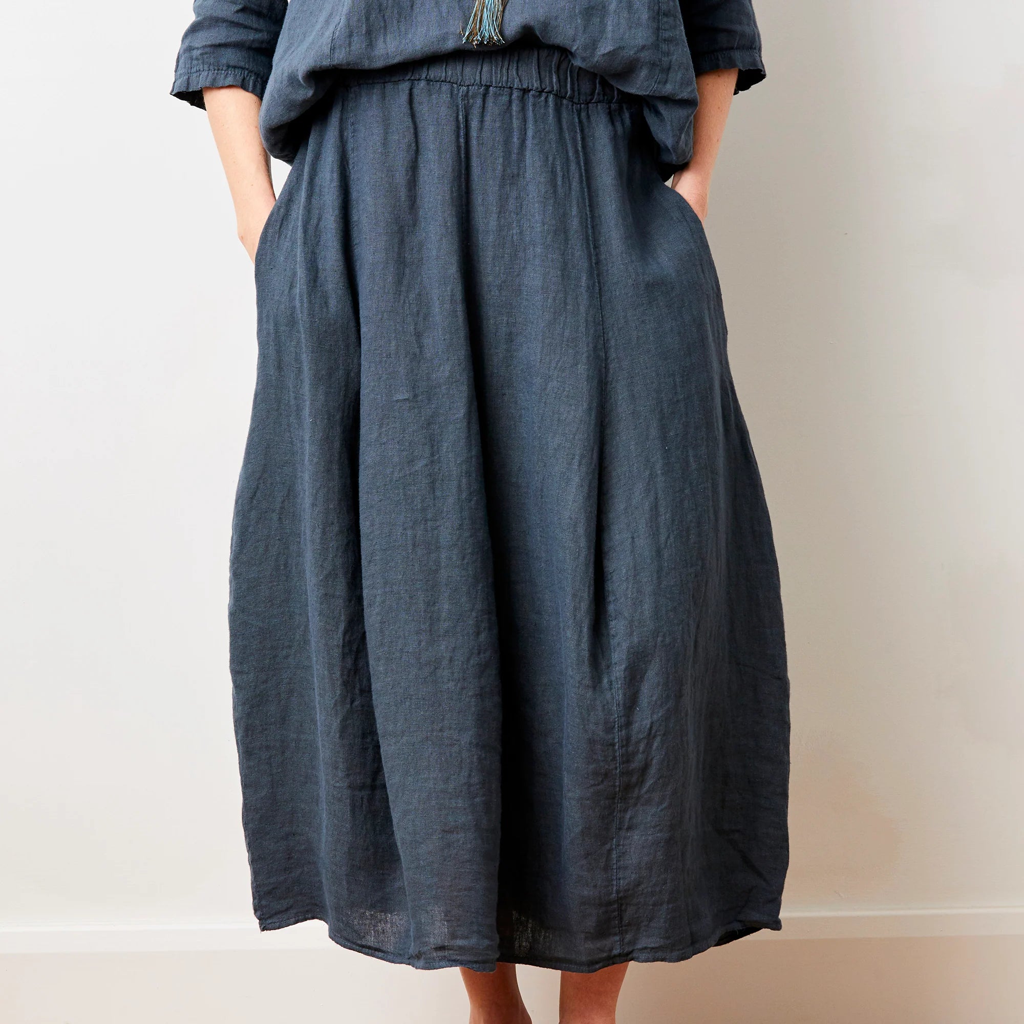 100% Linen Solene Bubble Shaped Skirt