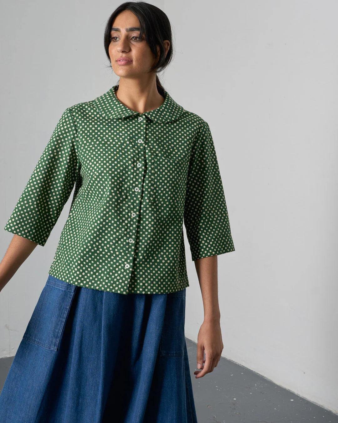 100% Cotton Rowan Green Dot Shirt