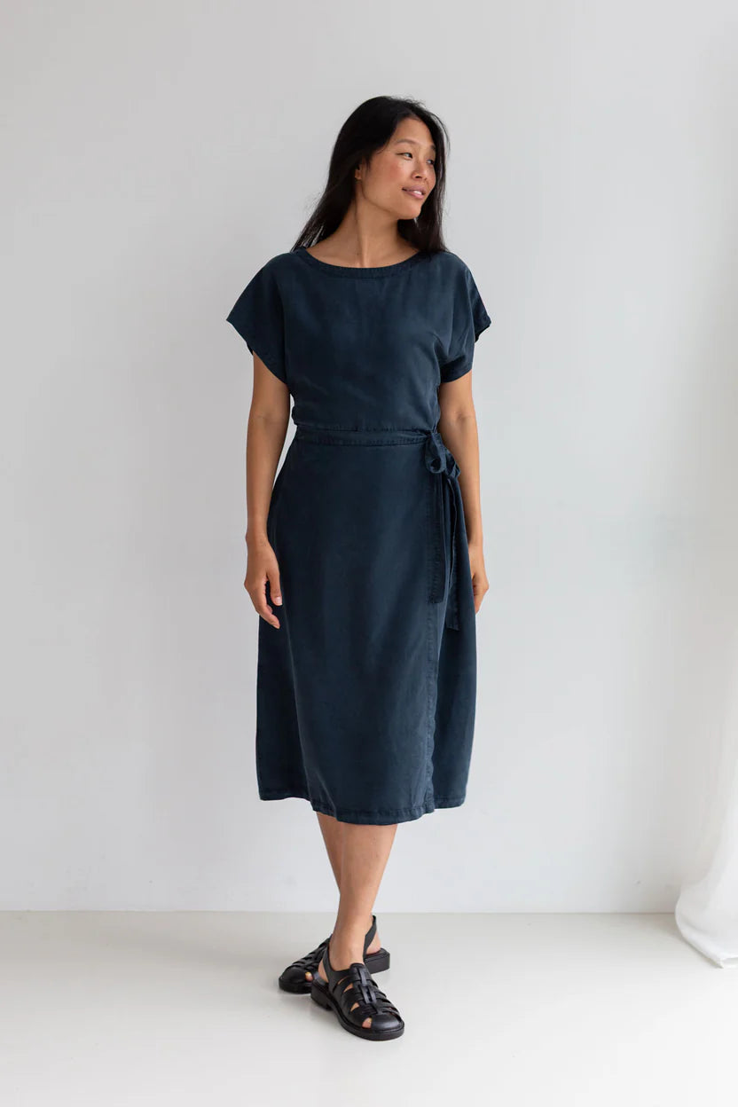 Comte Dress in Navy Lagoon 100% Tencel