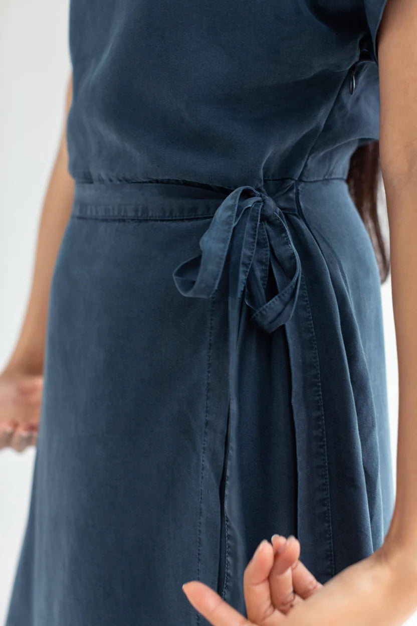 Comte Dress in Navy Lagoon 100% Tencel