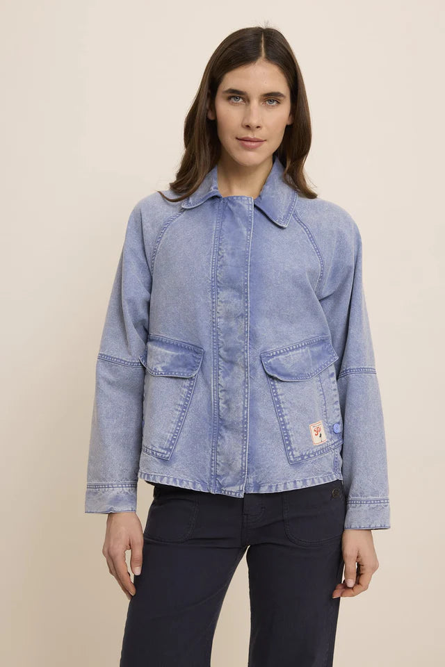 100% Cotton Viggo Jacket in Denim Blue