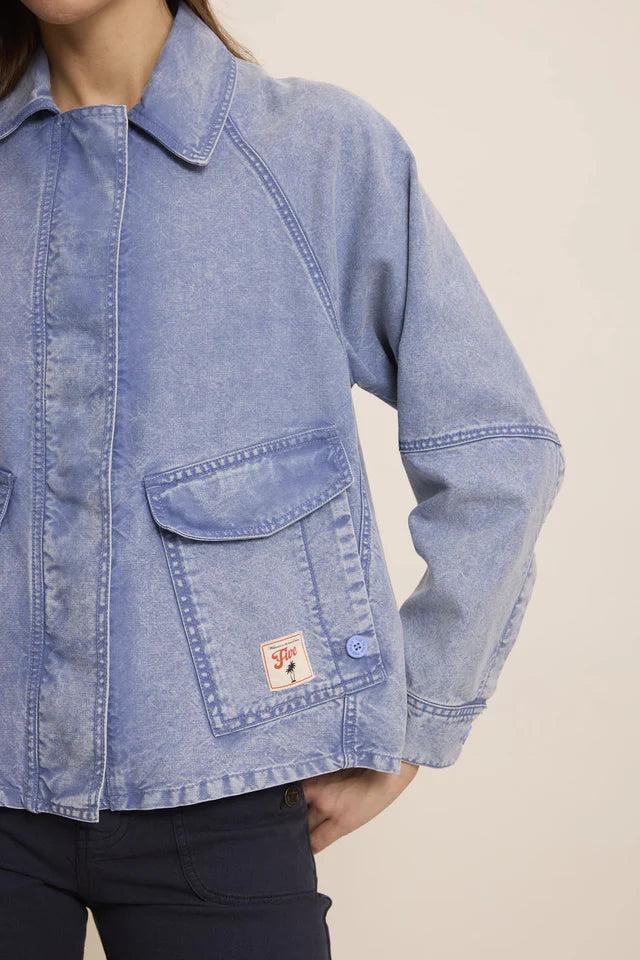 100% Cotton Viggo Jacket in Denim Blue