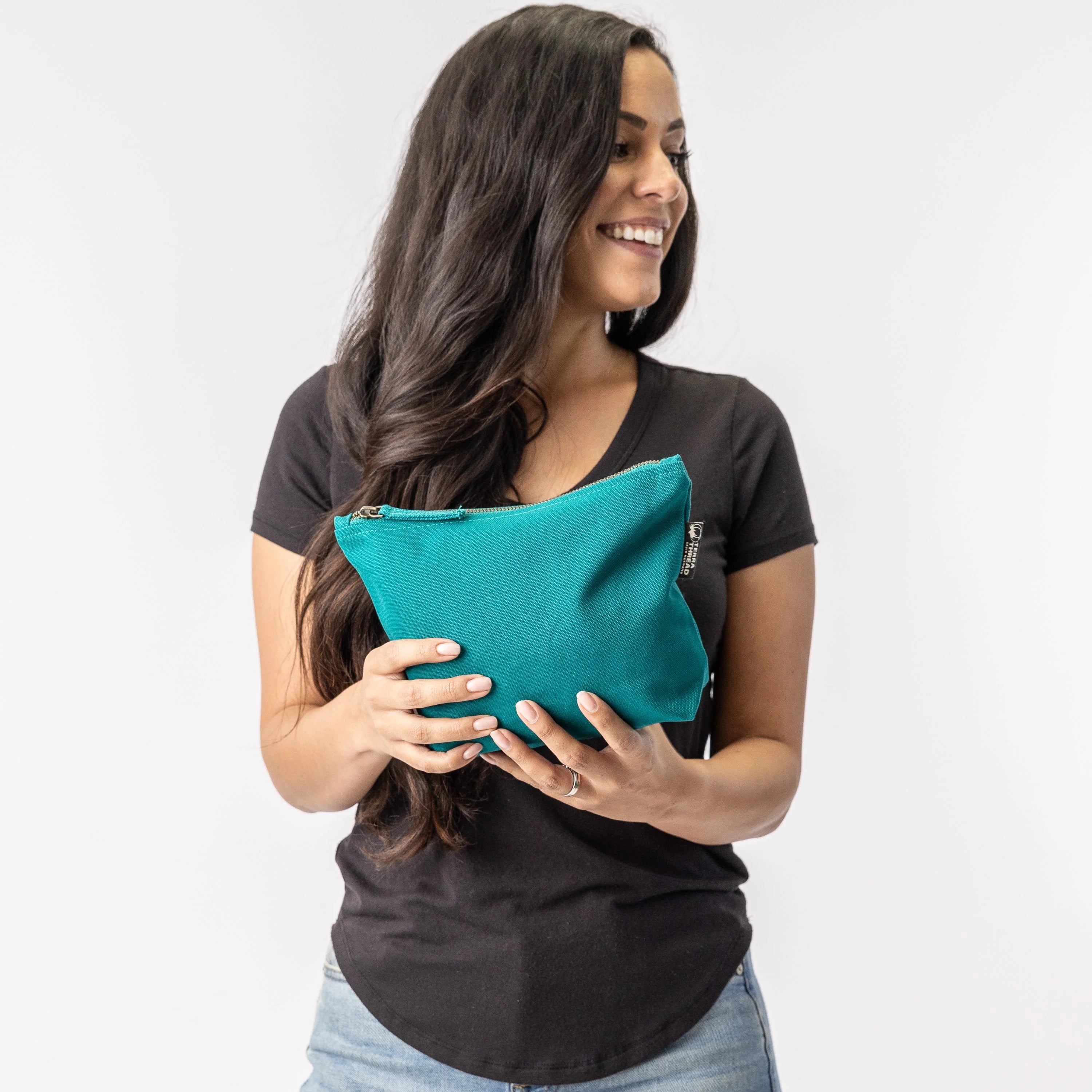 Terra Thread Lok Pouch Makeup Bag Deep Sea Teal