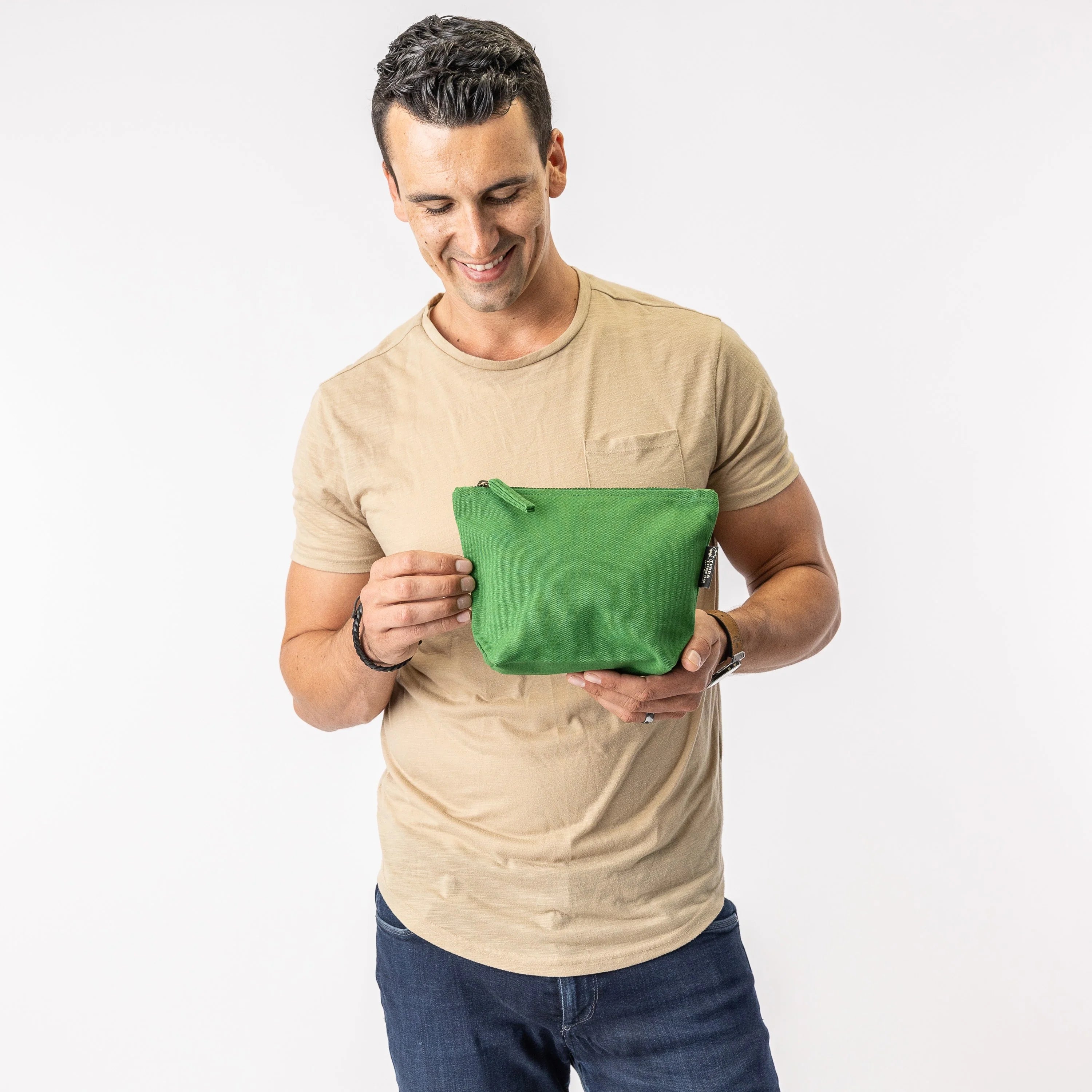 Terra Thread Lok Pouch Makeup Bag Moss Green