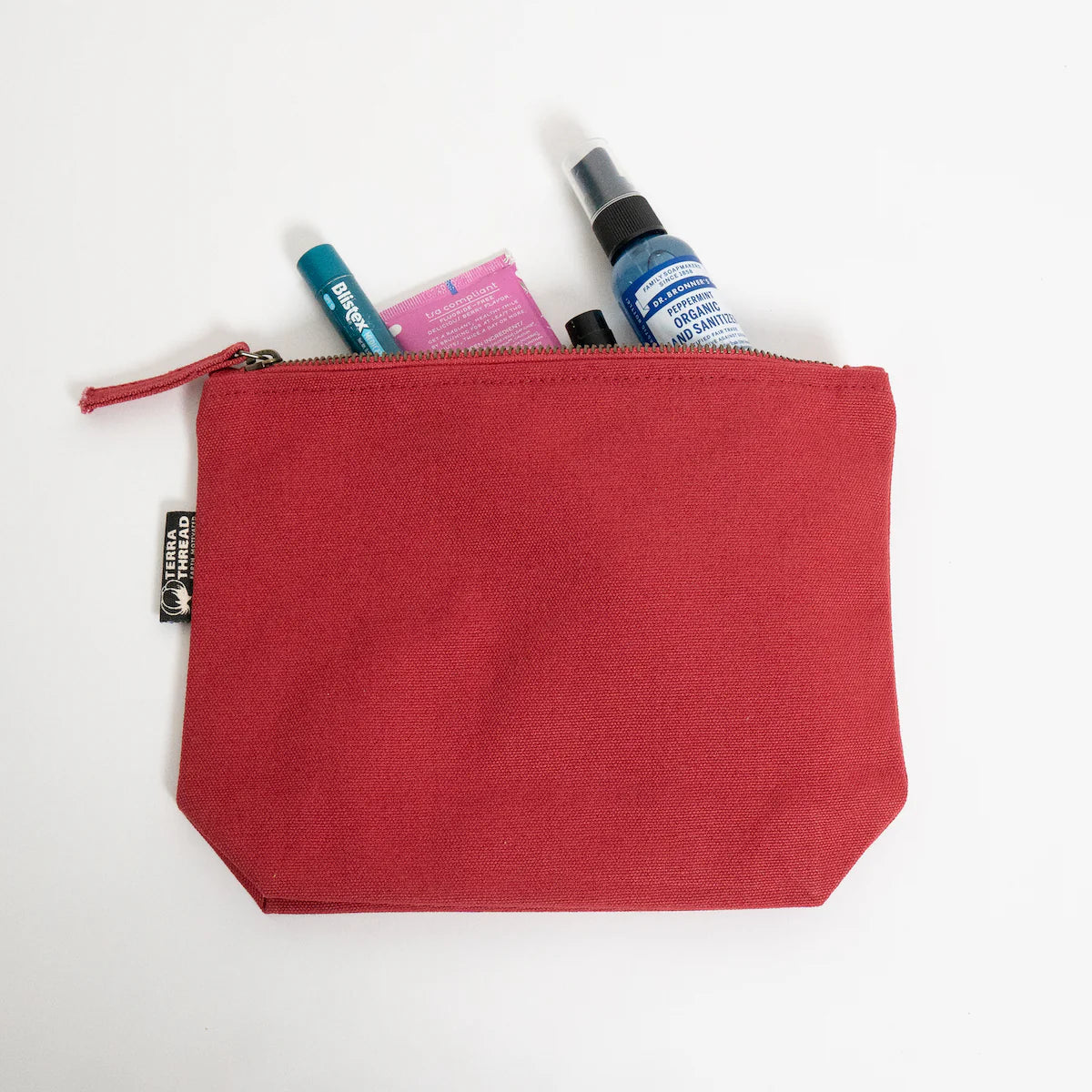Terra Thread Lok Pouch Makeup Bag Ruby Red