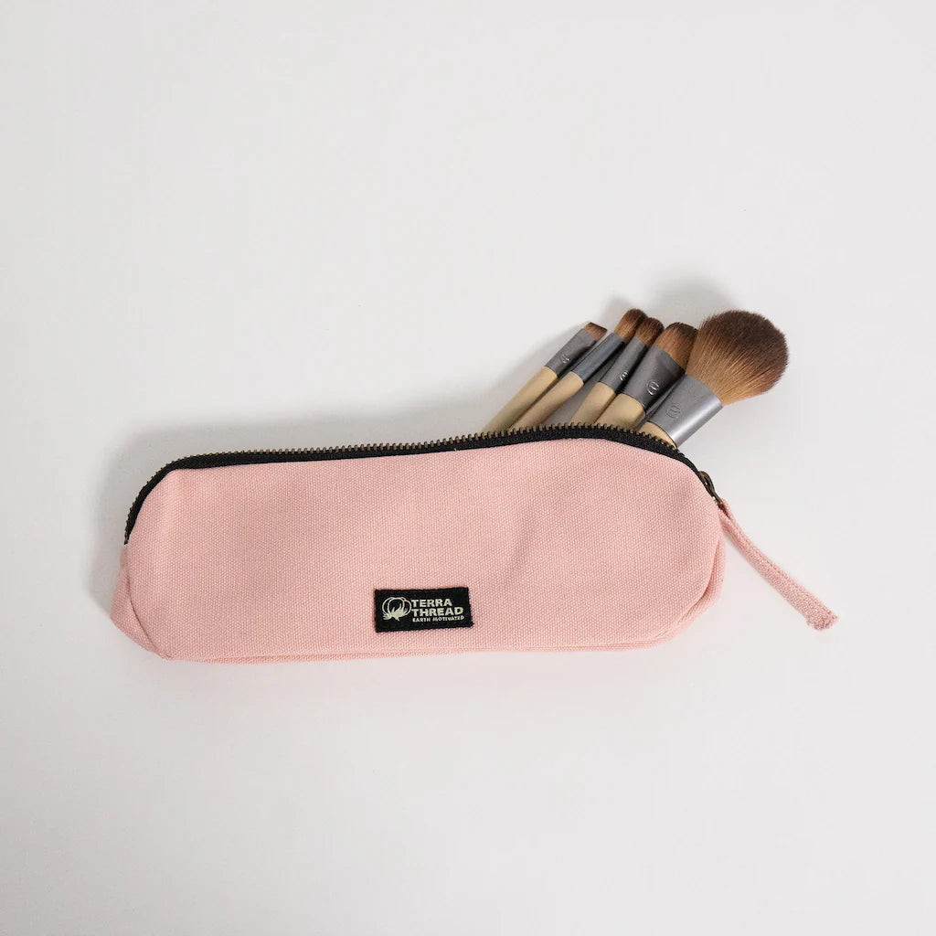 Terra Thread Organic Cotton Pencil Case Rosy Pink