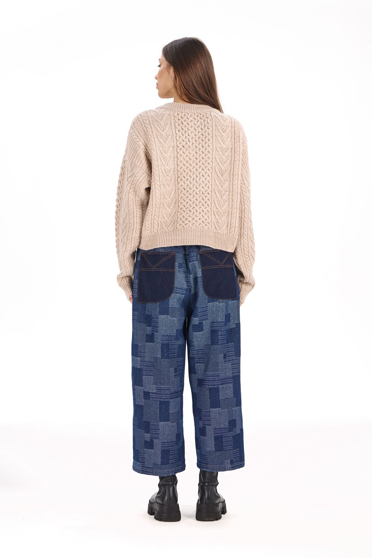 100% Lambswool Charlie Cardigan in Sand