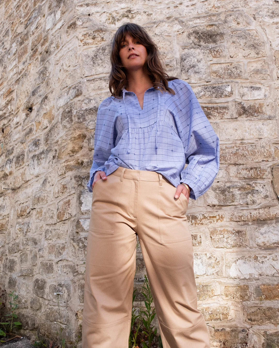 100% Organic Cotton Margate Trousers in Sand