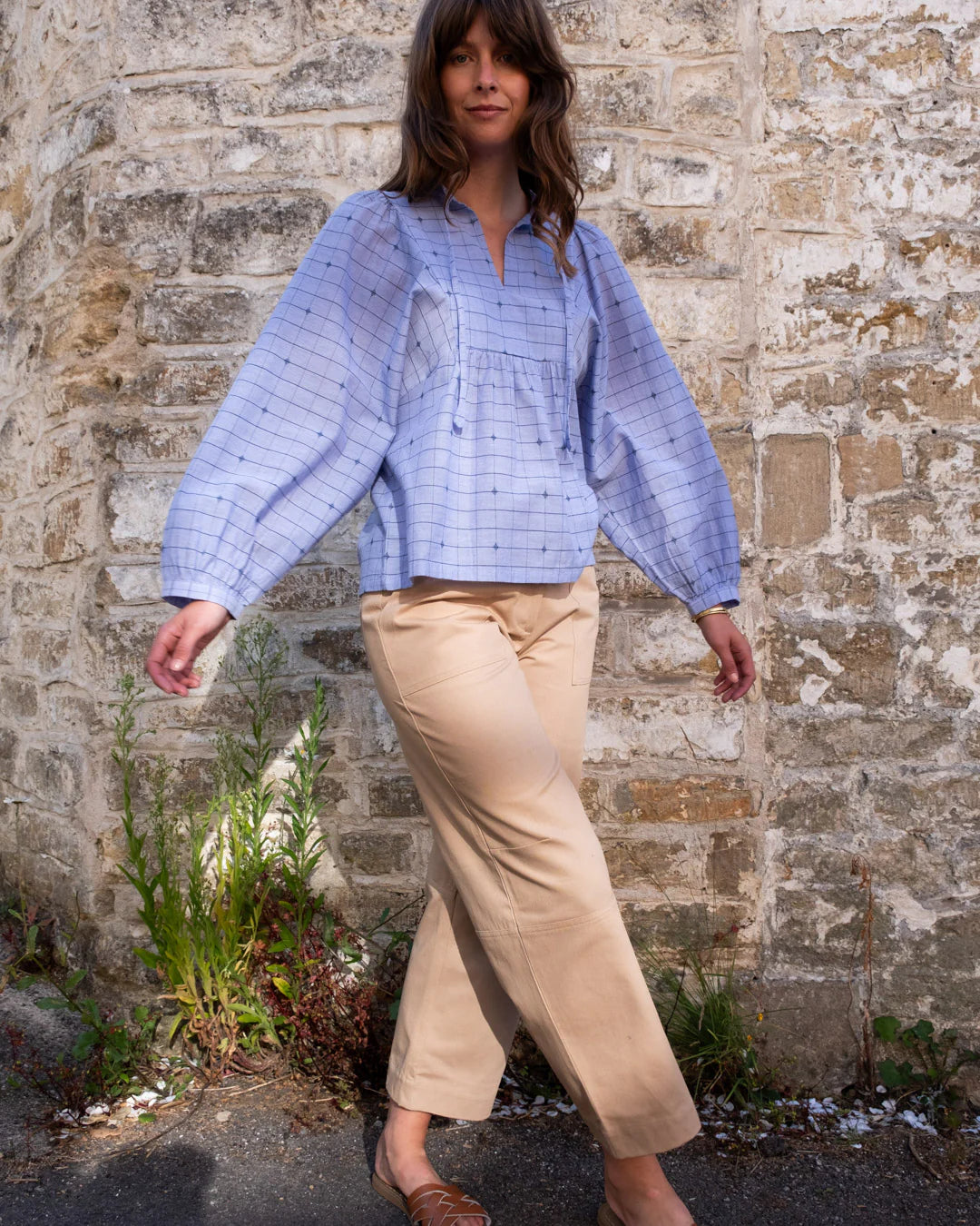 100% Organic Cotton Margate Trousers in Sand