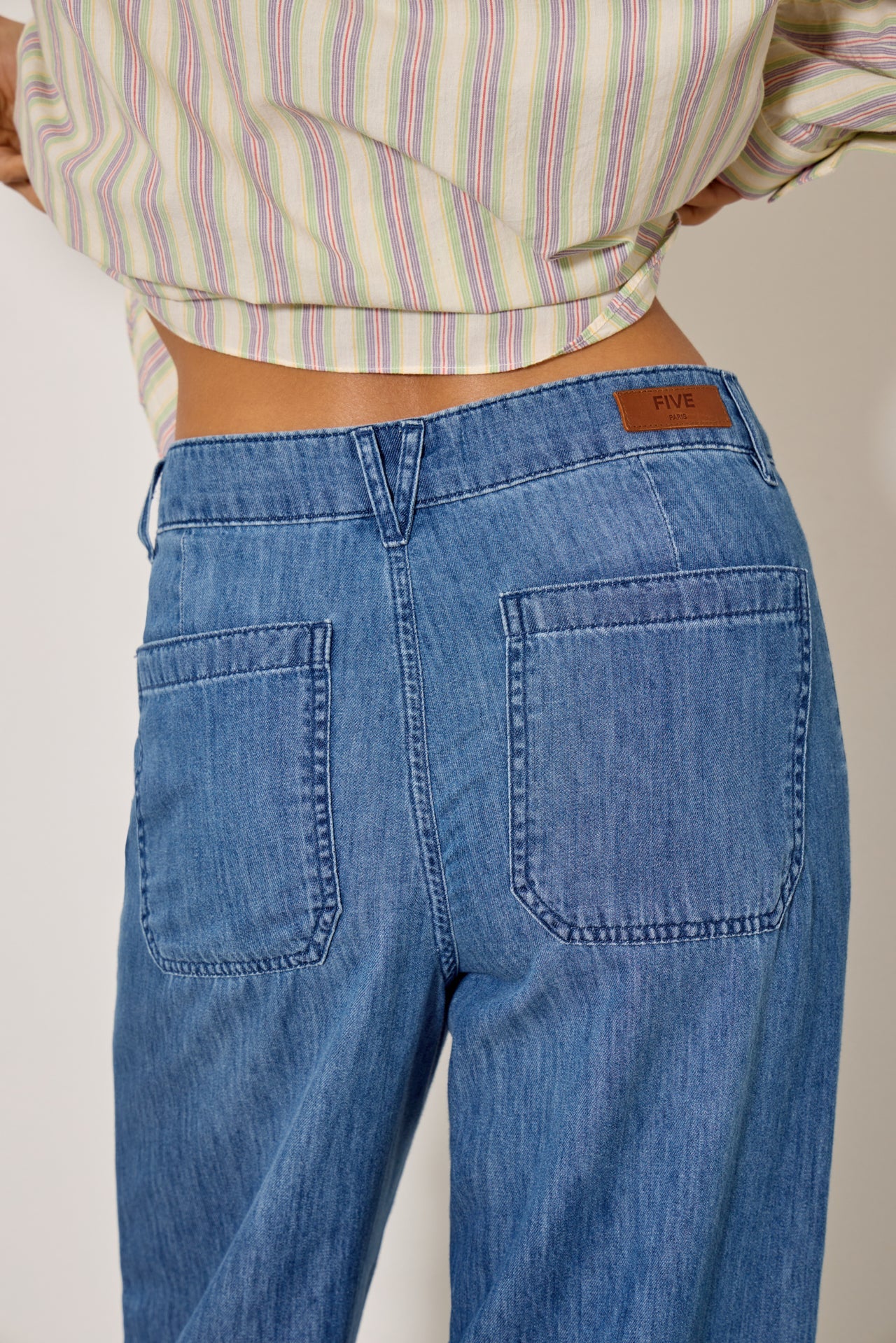 Lucia 100% Cotton Super Soft Denims in Medium Blue