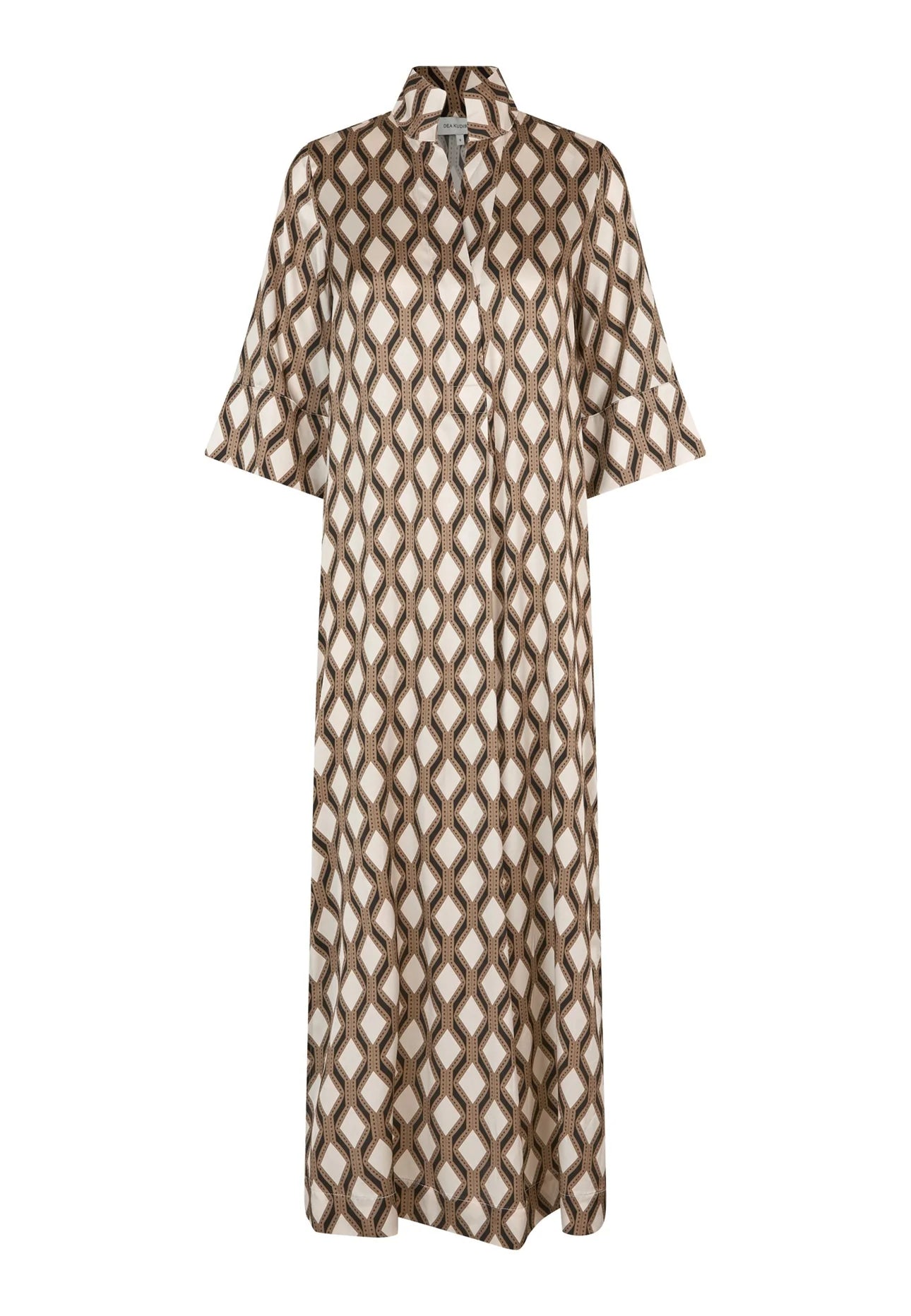 Helga 100% Silk Kimono Dress in Brilliante Graphic