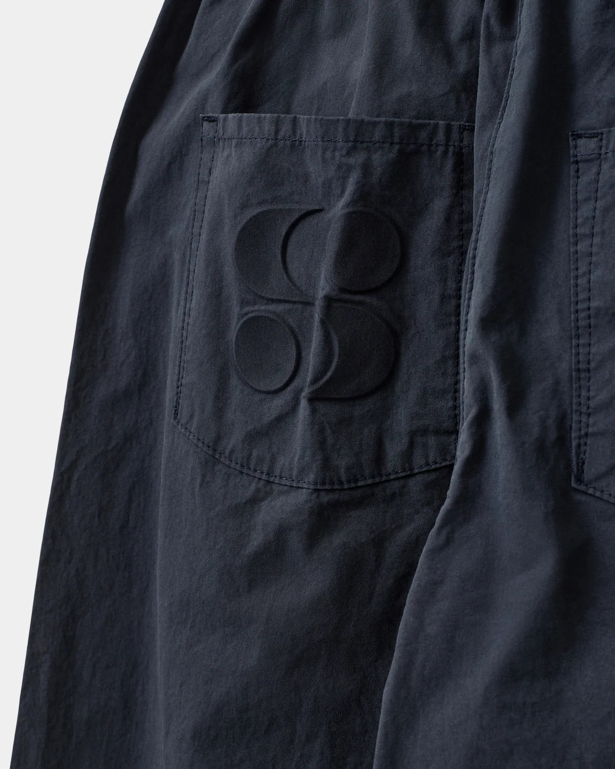 Reine 100% Cotton Wide Legged Cargo Trousers in Navy