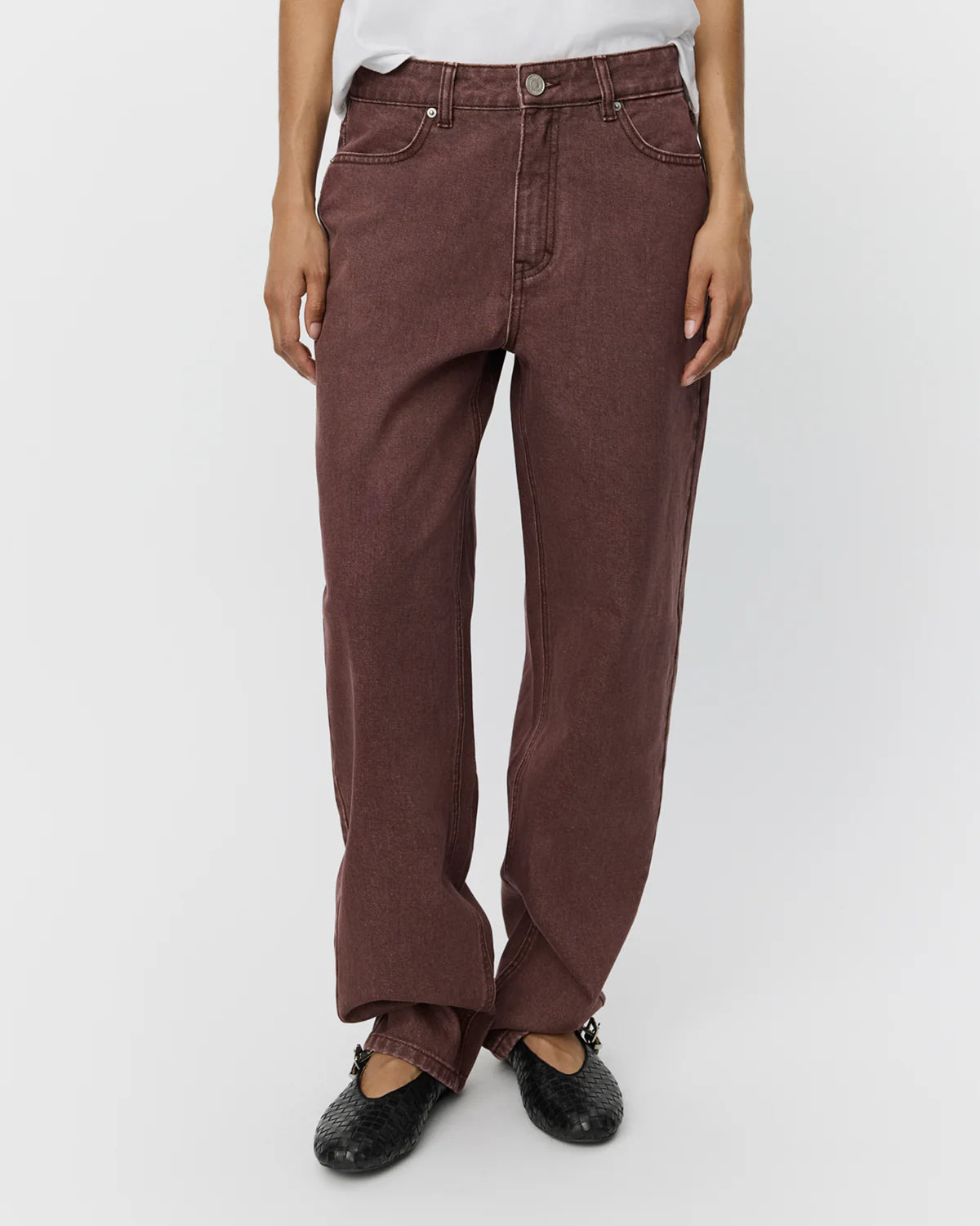 Tokyo Denim Jeans in Burgundy