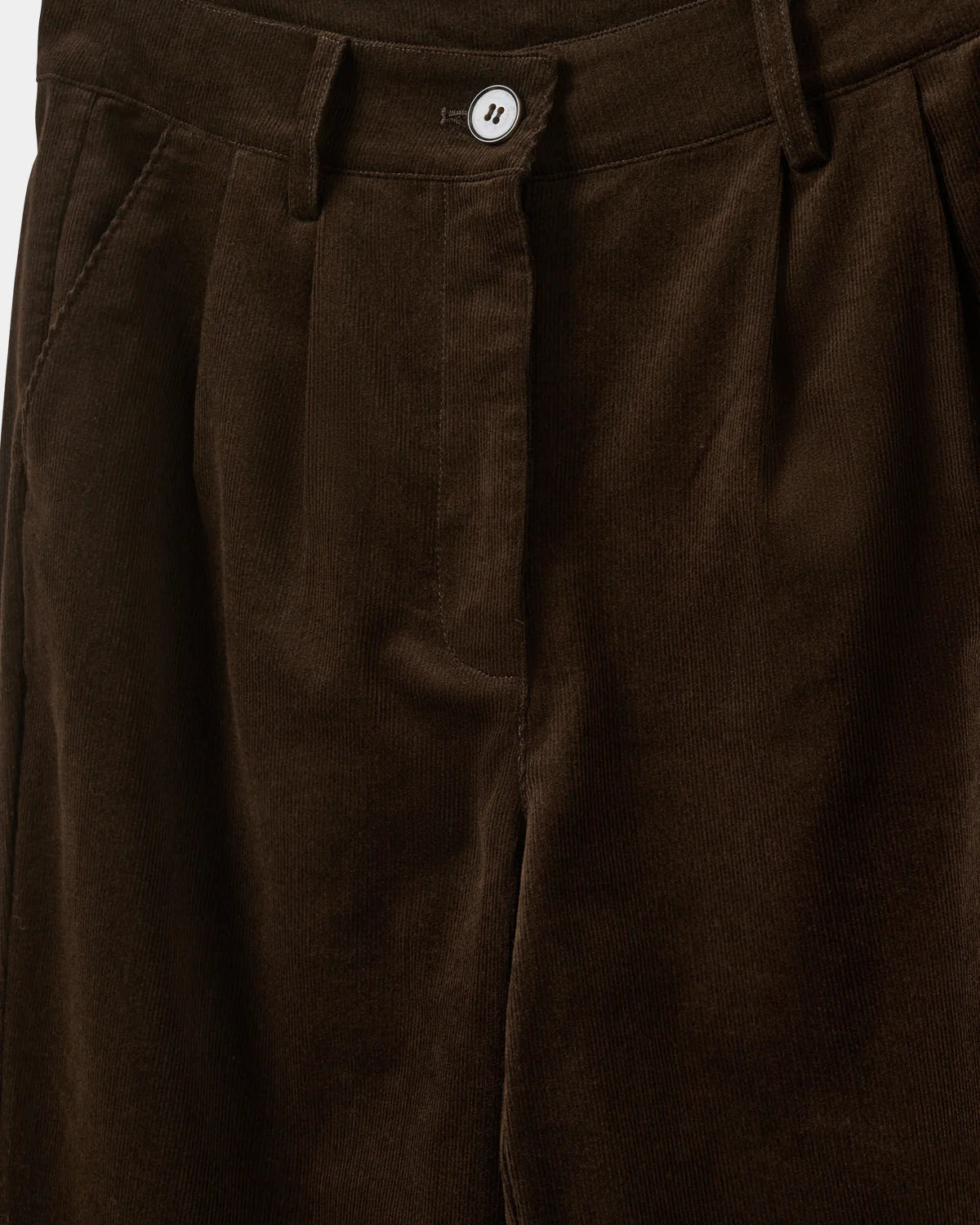 Malina 100% Needlecord Trousers in Chocolate Brown