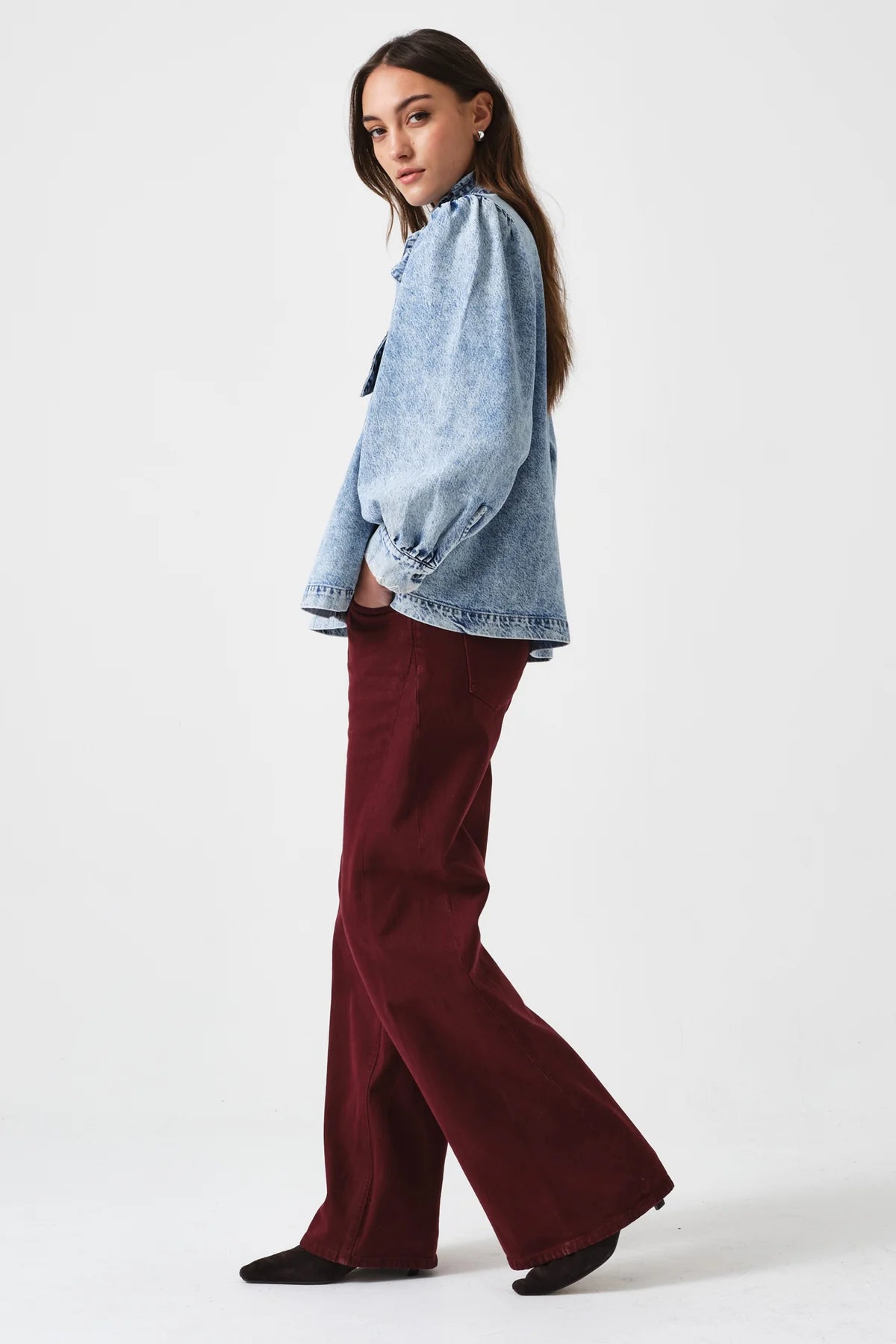 The Twisted Gracie Jean in Mulberry