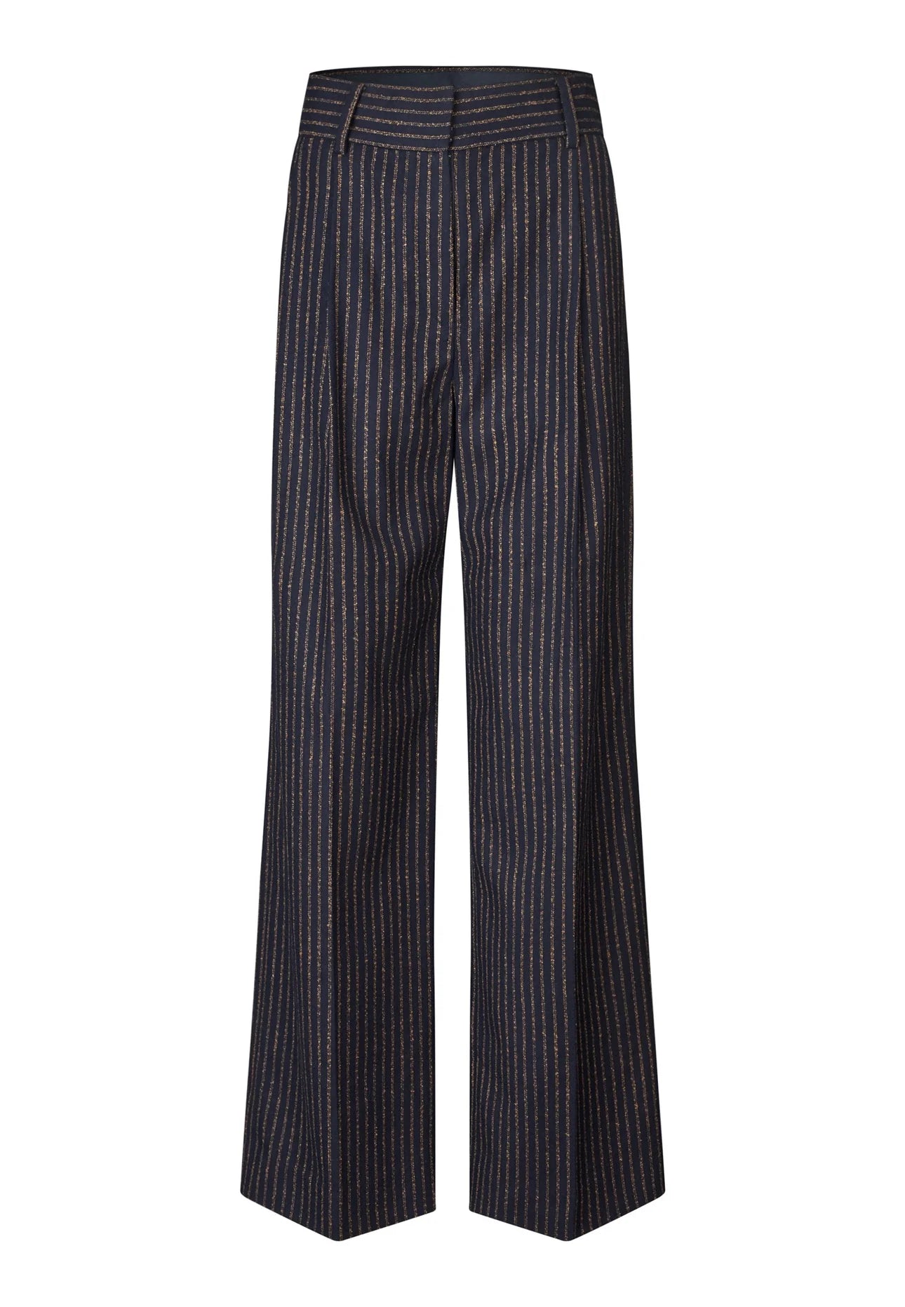 Casitia Dea Wide Leg Trousers in Blue Pinstripe