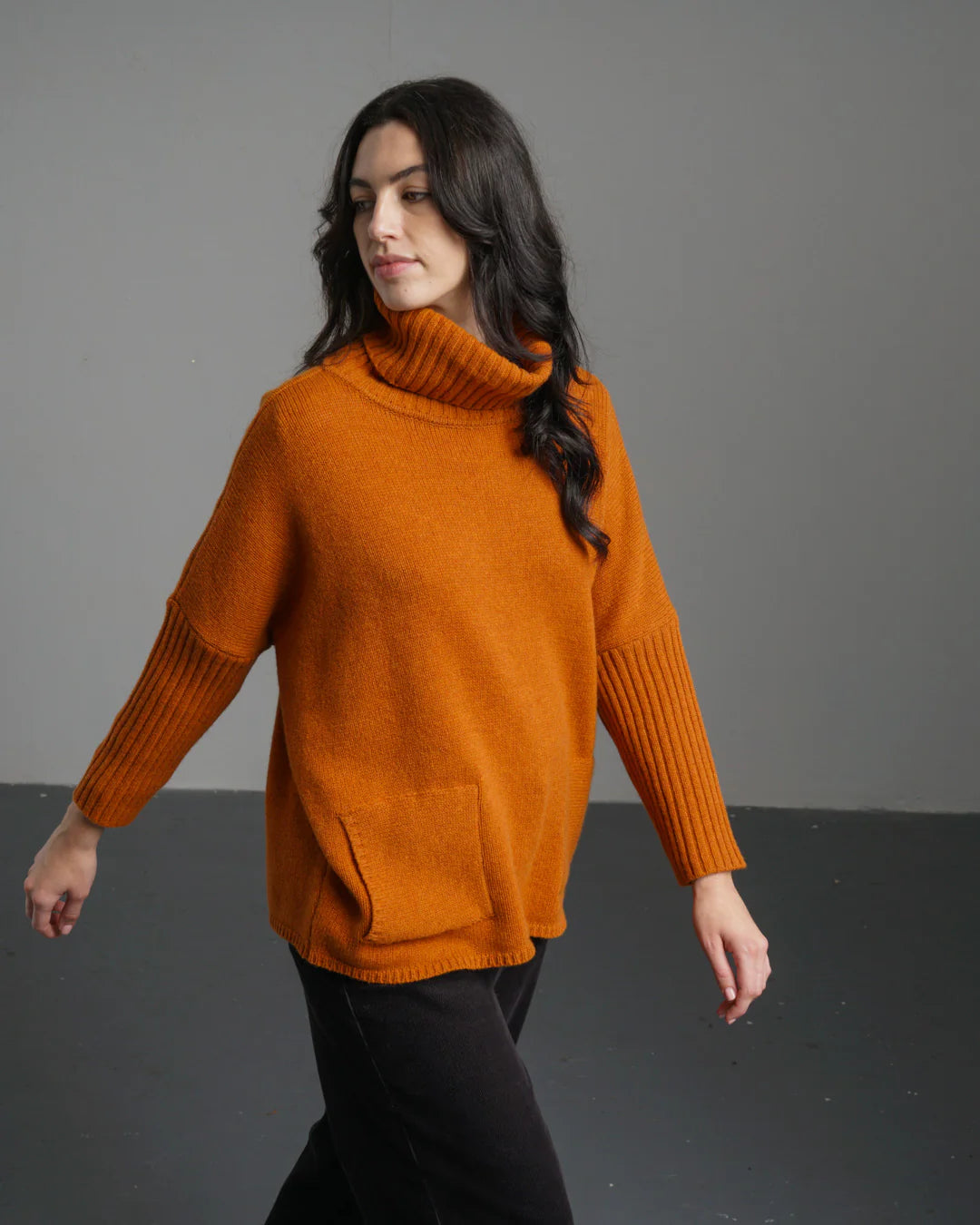 Adela 100% Merino Lambswool Jumper in Oxide