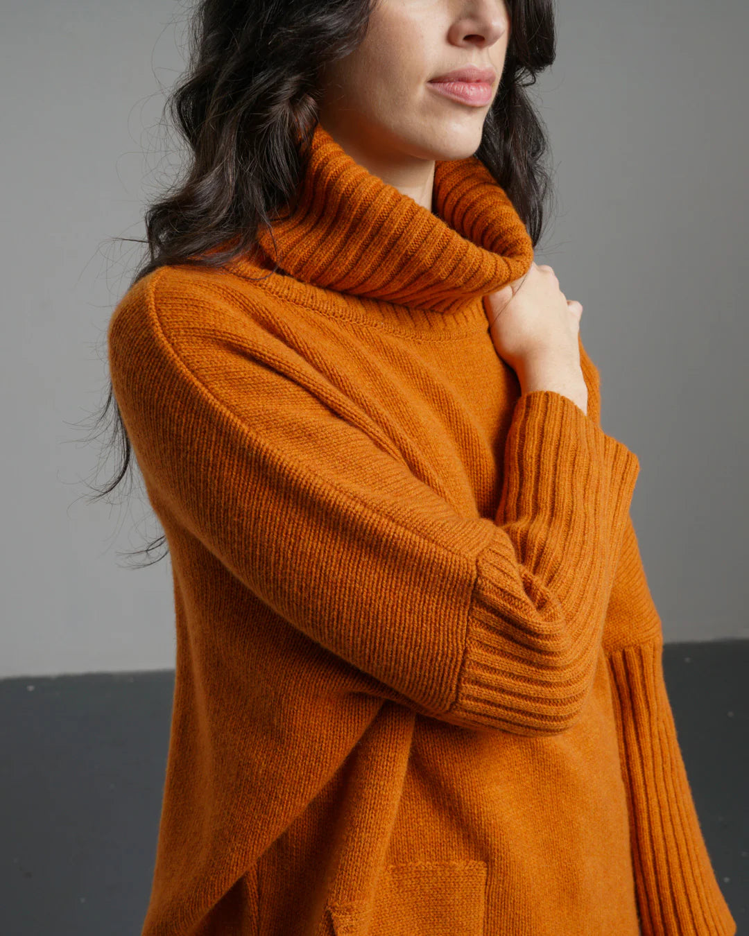 Adela 100% Merino Lambswool Jumper in Oxide
