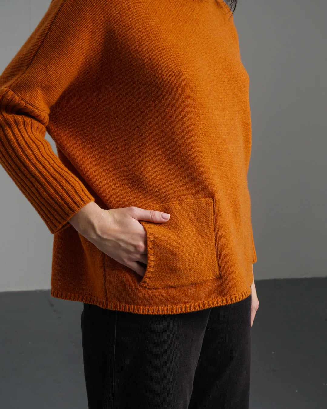 Adela 100% Merino Lambswool Jumper in Oxide