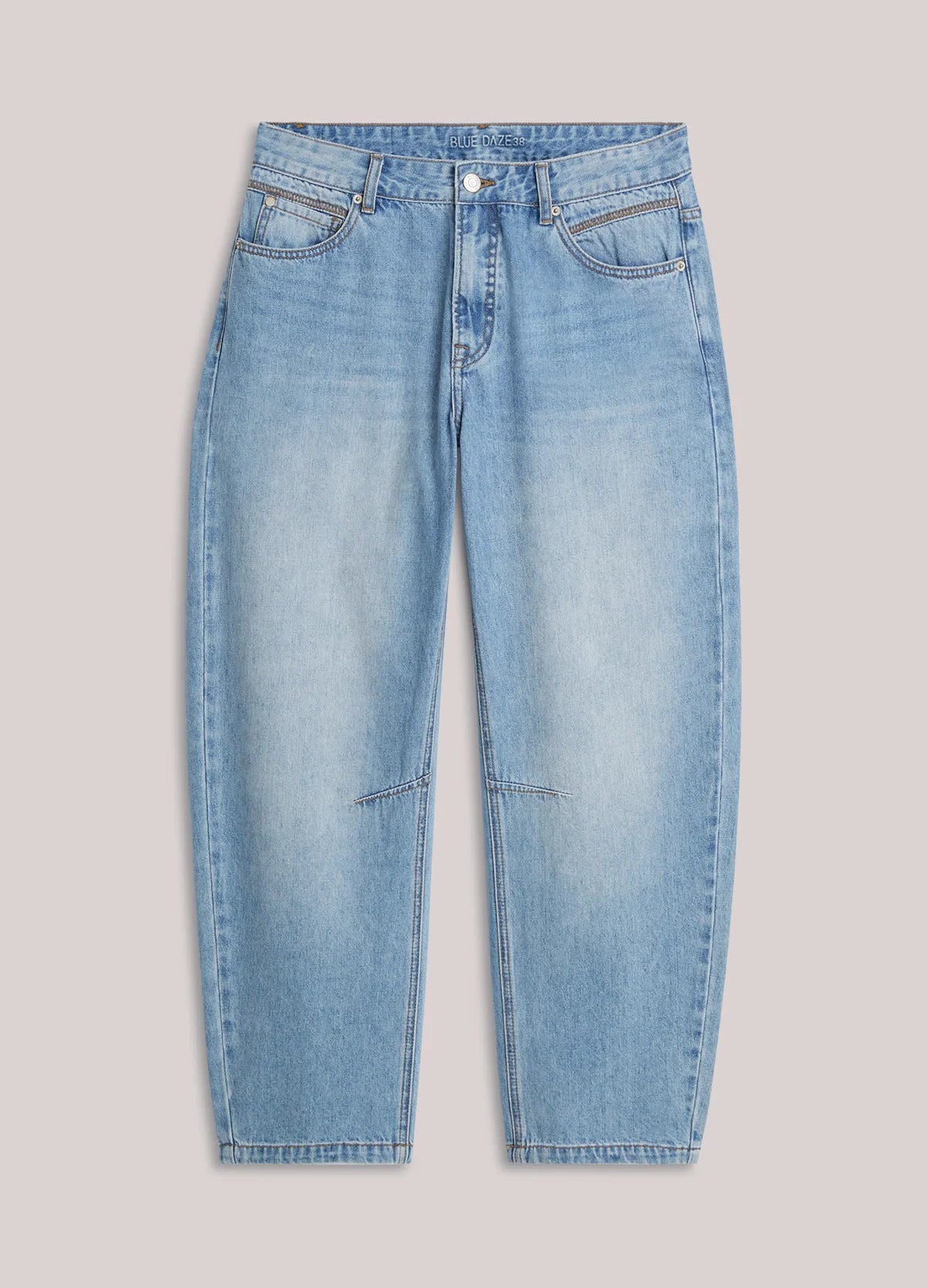 Barrel Leg Jeans in Vintage Blue