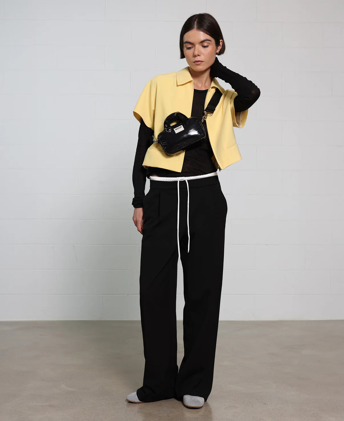 100% Recycled Mini Shoulder Bag in Nuit - Deep Blue Black