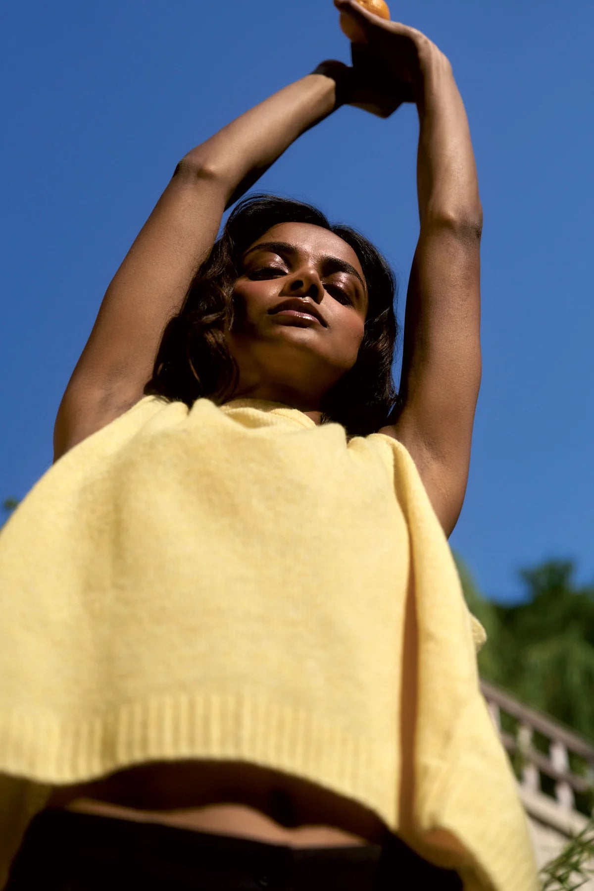 BLAKE Recycled Wool Vest in Yellow