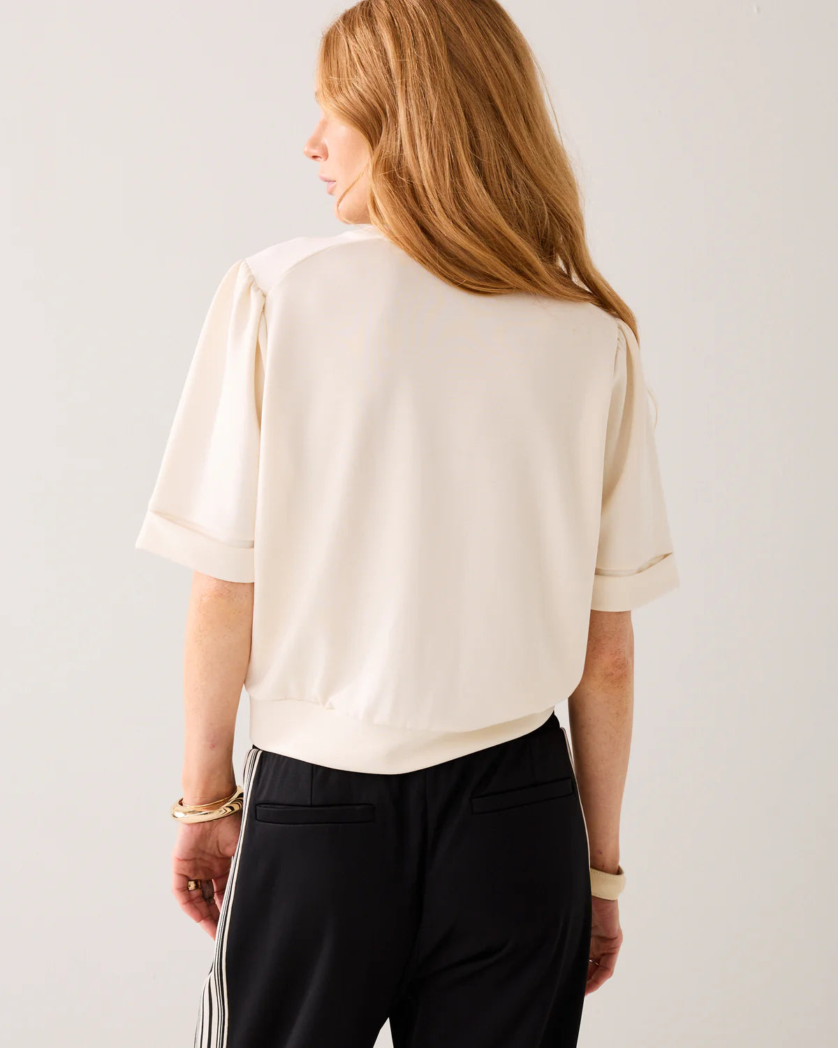 Modal Mix Scuba Top in Ivory