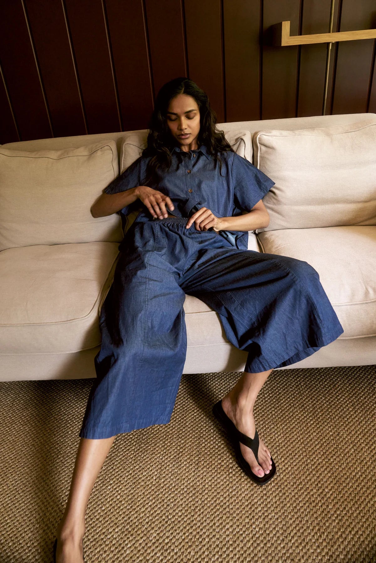 100% Organic Cotton Dani Culottes in Denim