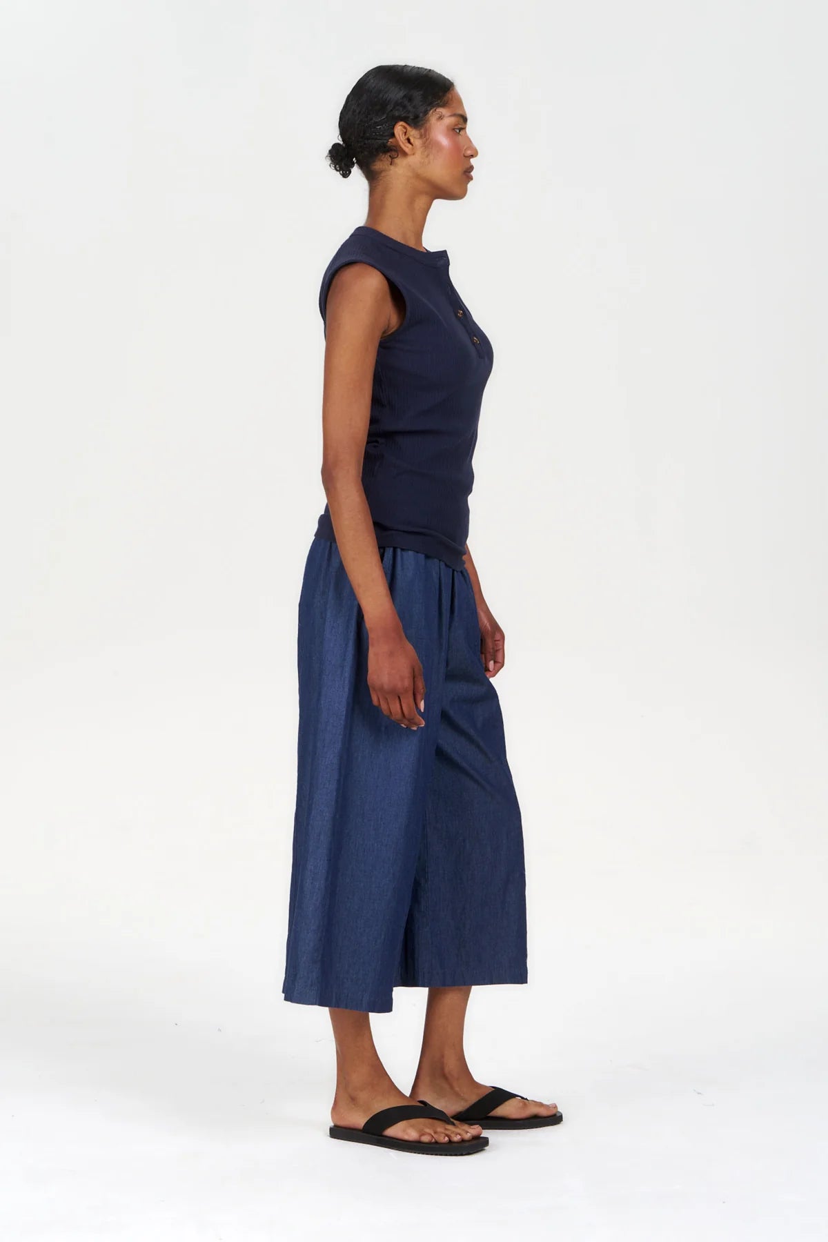 100% Organic Cotton Dani Culottes in Denim