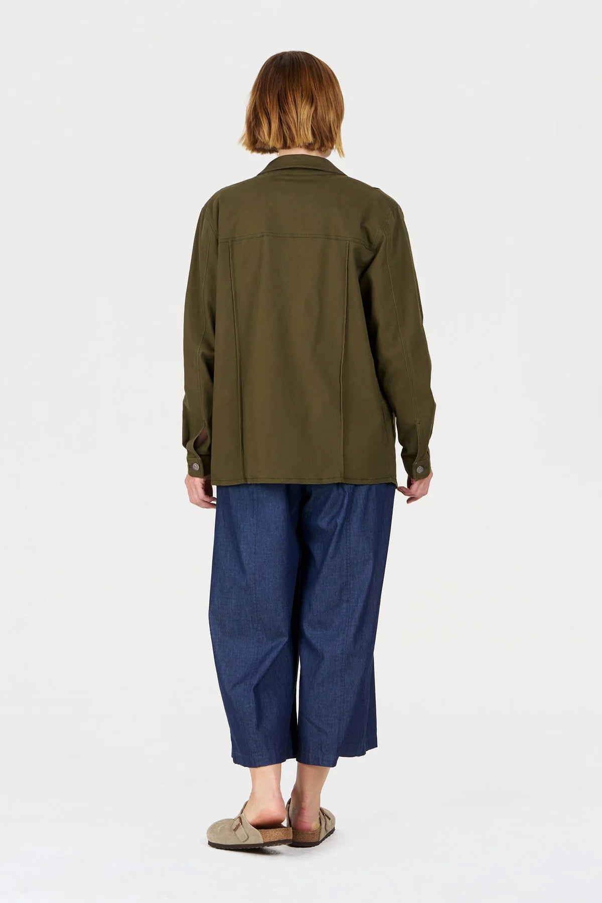 100% Organic Cotton Chore Jacket in Khaki