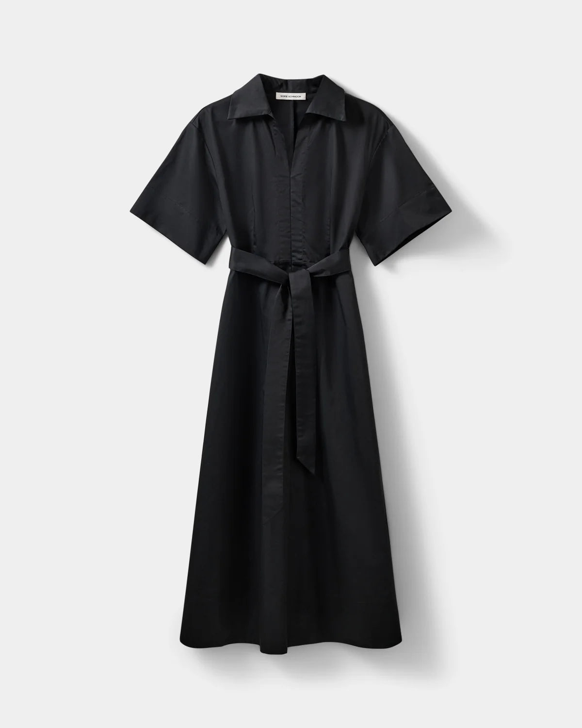 100% Cotton Mina Dress in Black