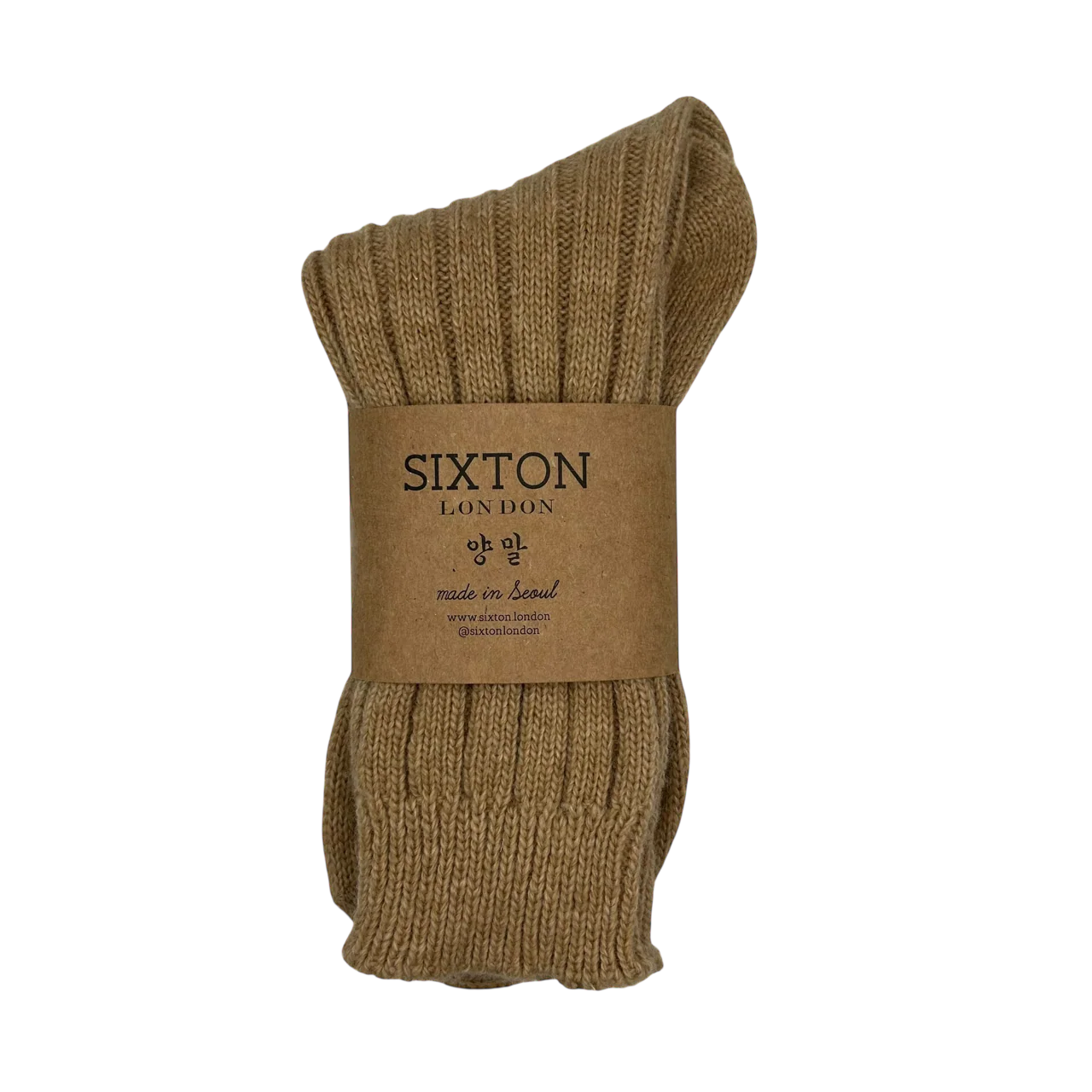 Sofia Cashmere Blend Socks in Beige