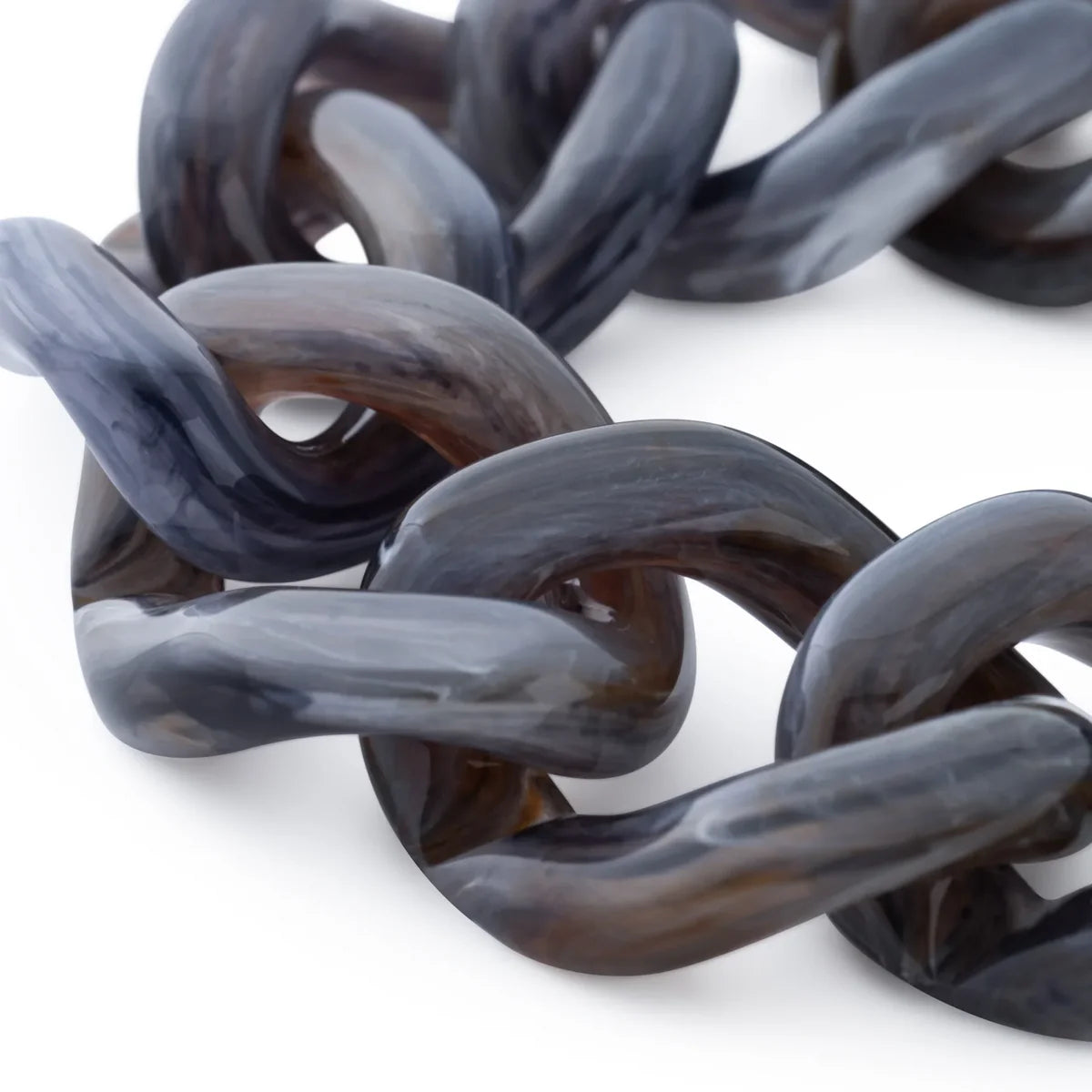 Great Chain Bracelet in Dark Blue Marble