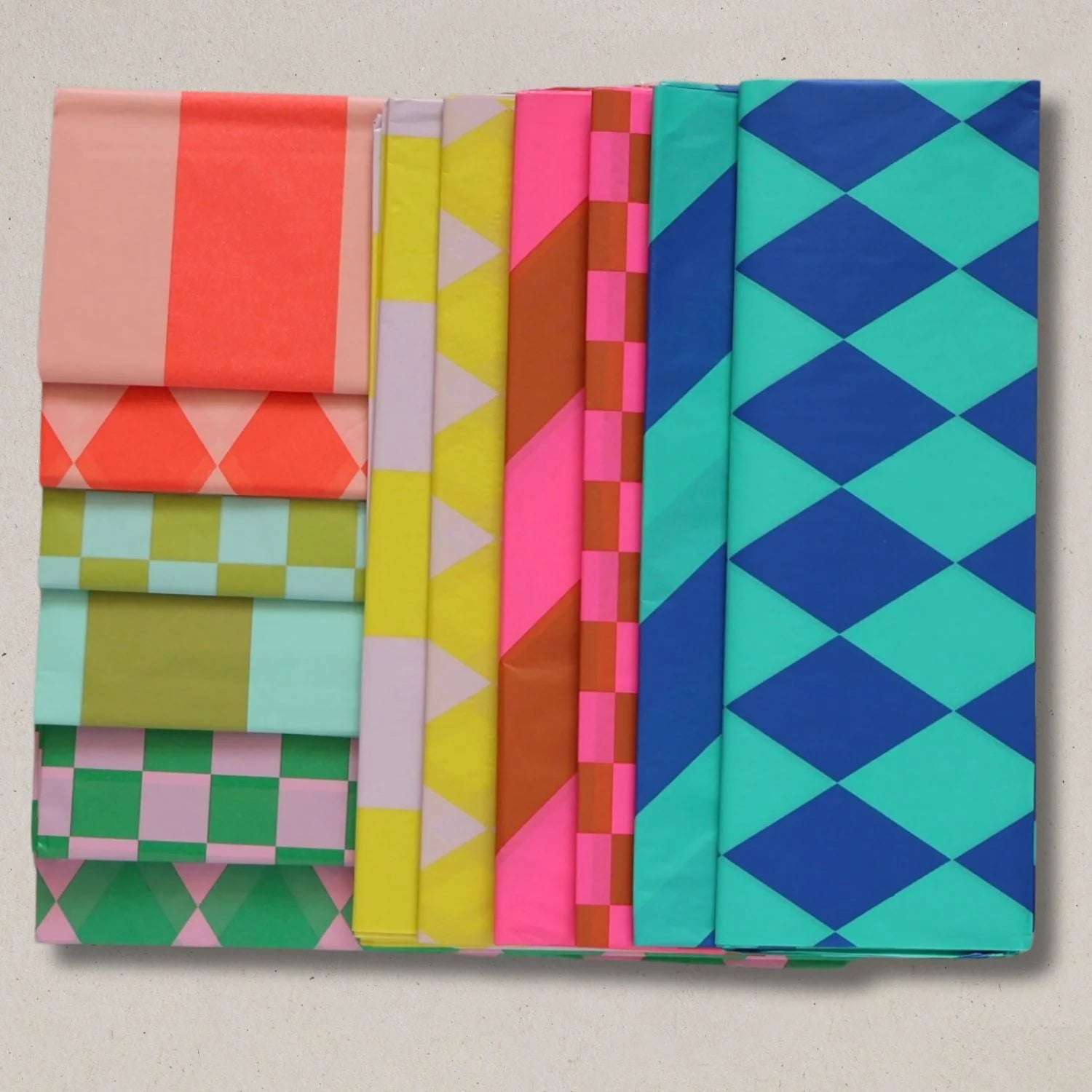 Luxury Tissue Paper - 10 sheets in 2 designs - Cobalt Blue and Jade