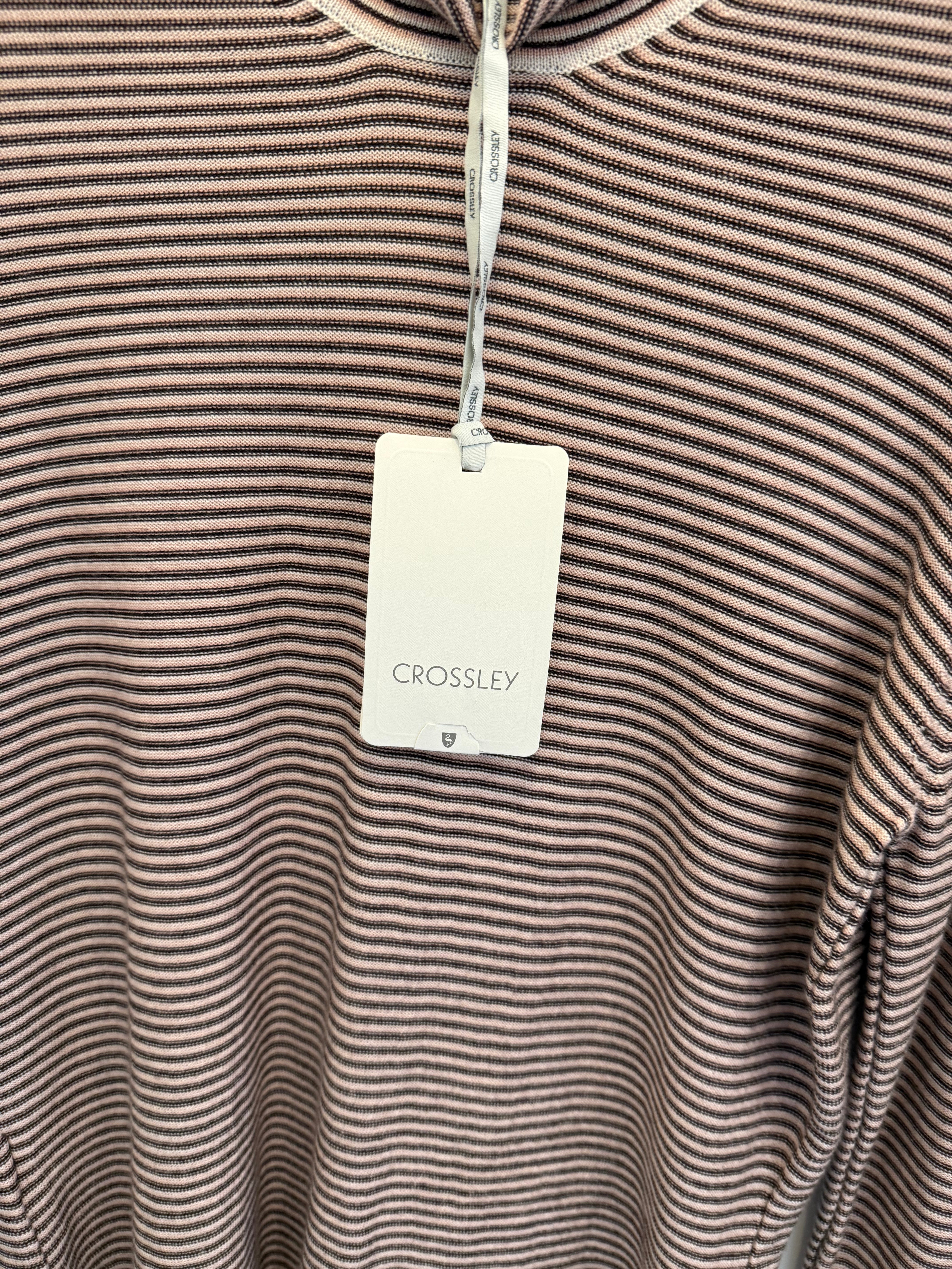 100% Wool Resil Jumper in Pink and Brown Stripe