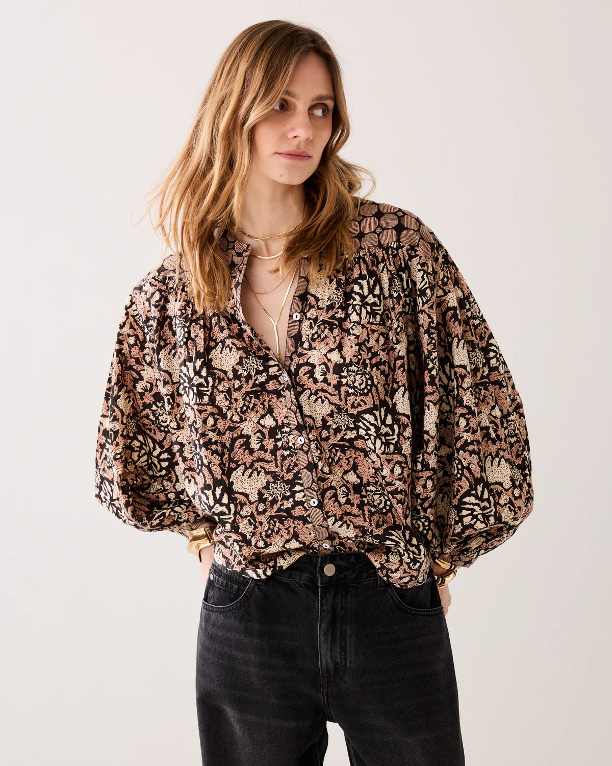 100% Cotton Block Print Blouse