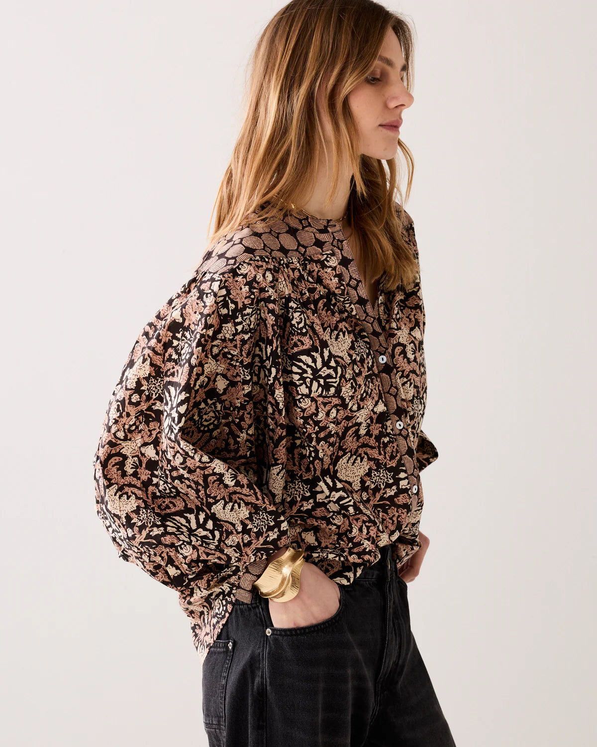 100% Cotton Block Print Blouse