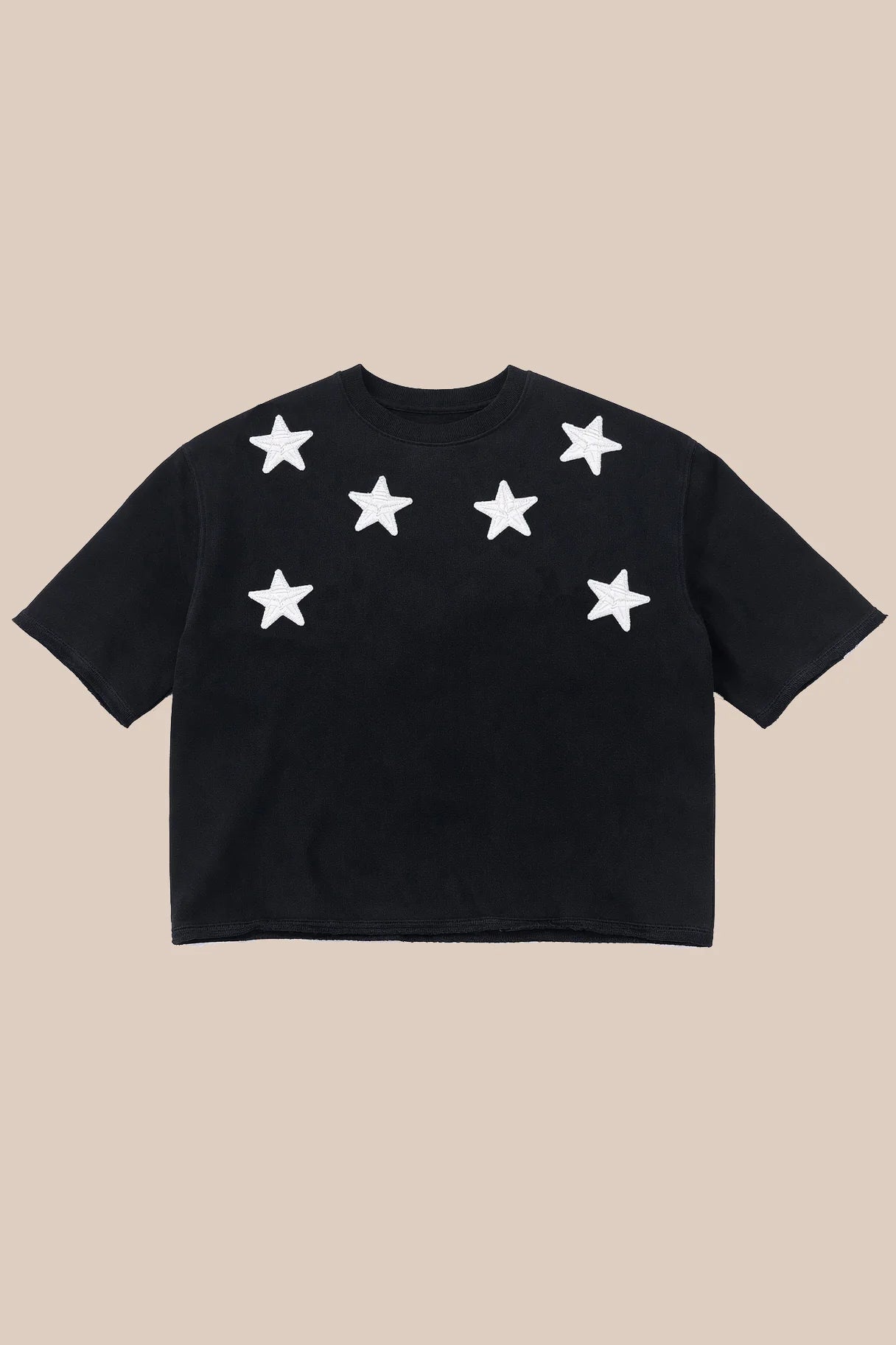 Cotton, Linen and Viscose mix short sleeve sweatshirt