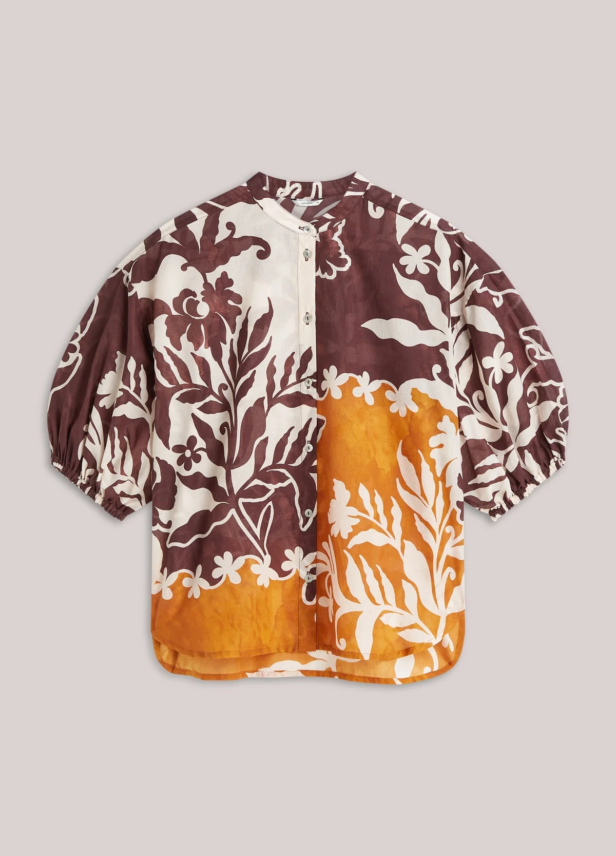 100% Cotton Blouse in Large Floral Print