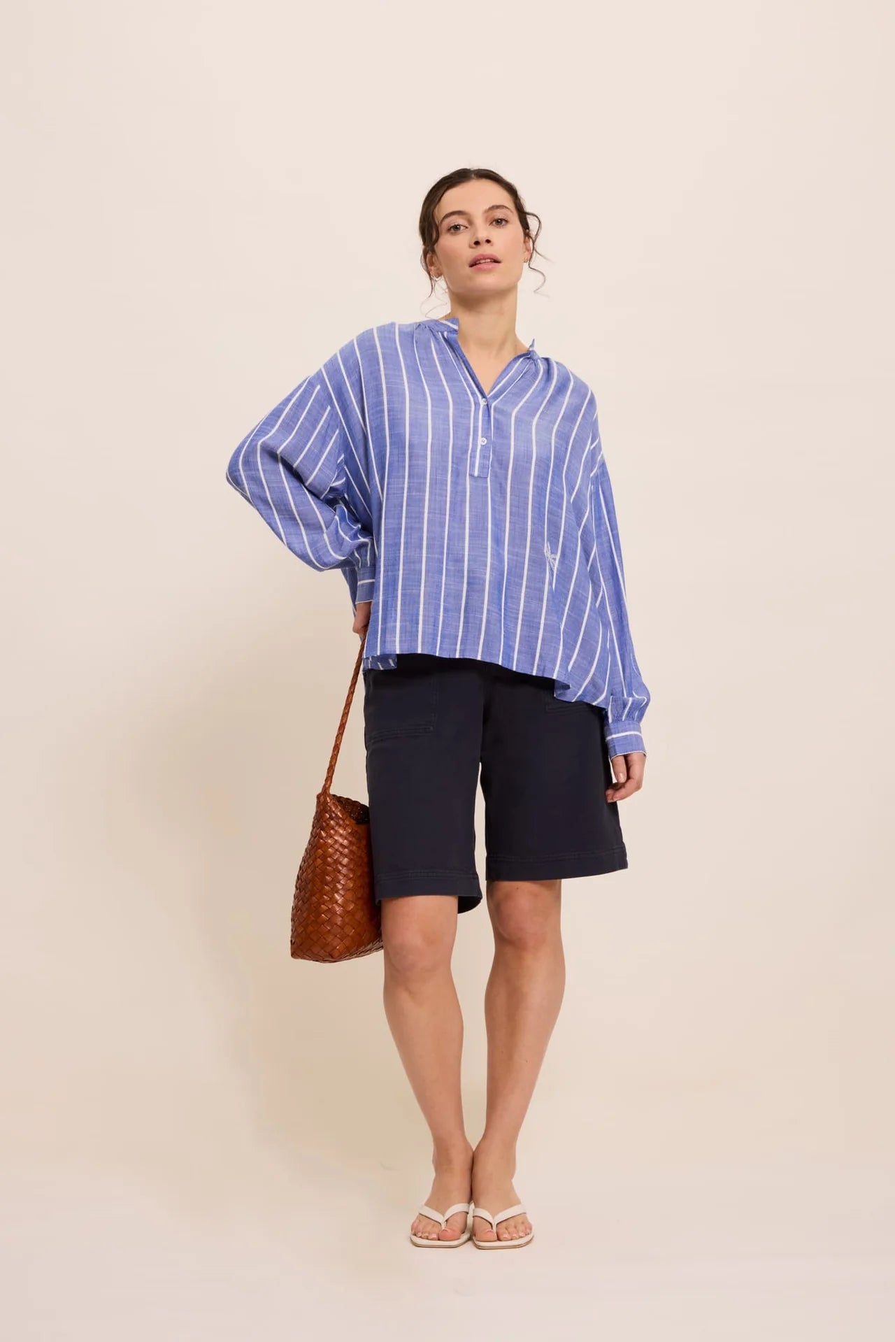 100% Cotton Barbara Striped Shirt