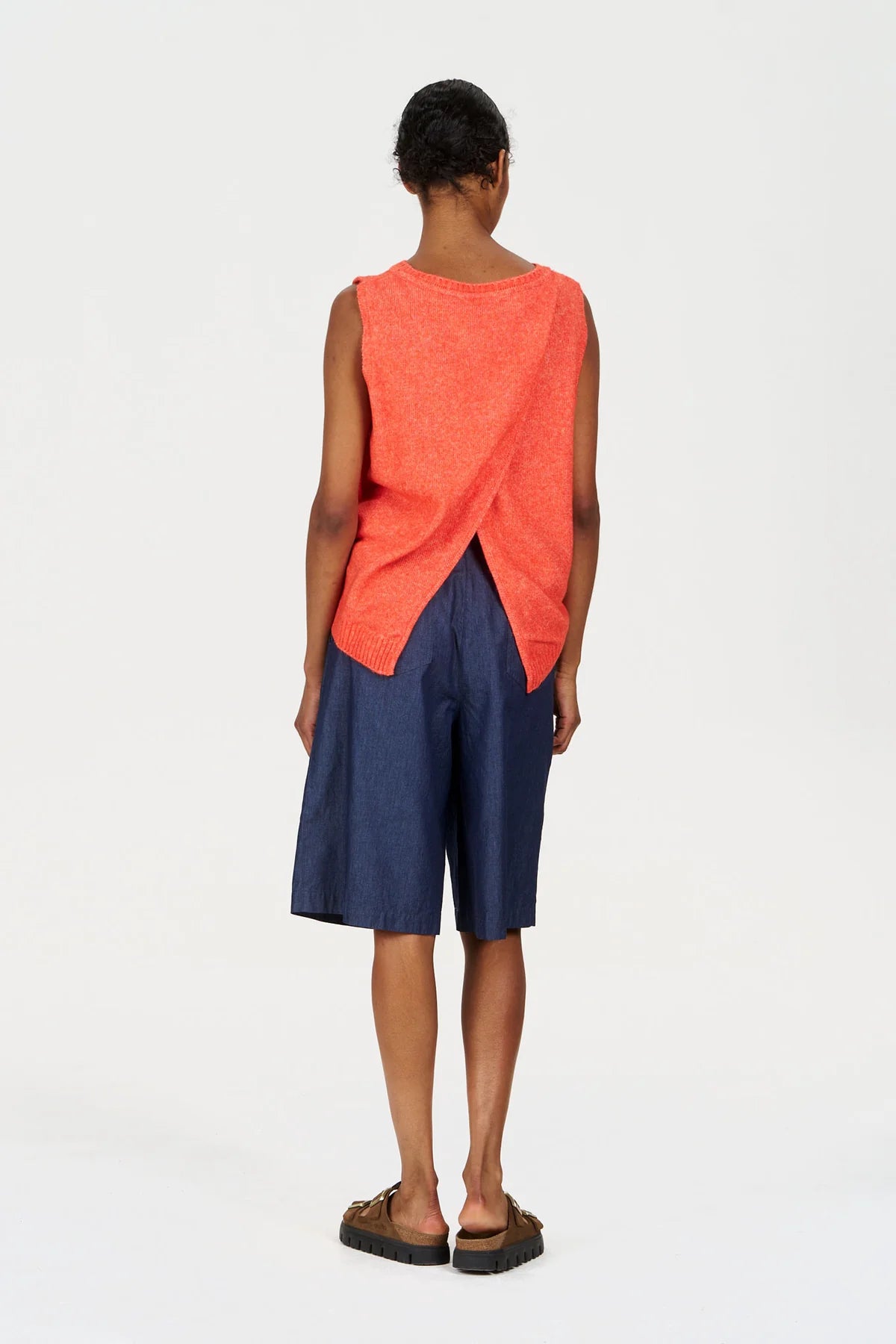 Liv 100% Organic Cotton Shorts in Dark Wash Denim
