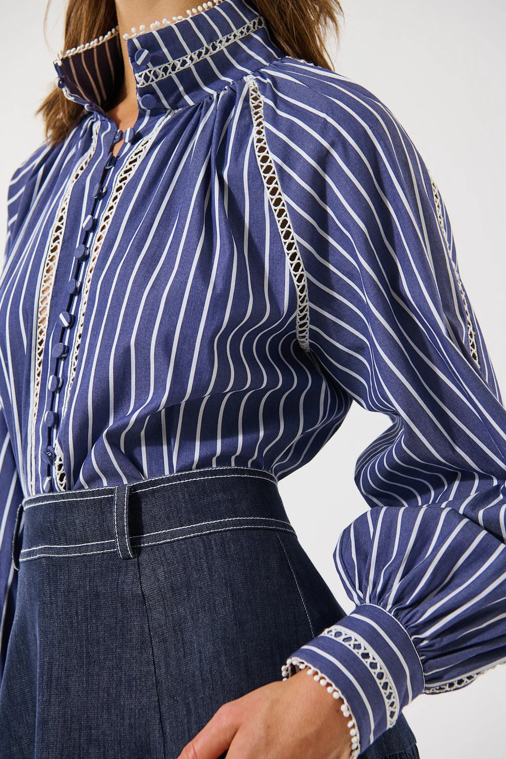 Monia Dea Shirt in Chambray Stripe