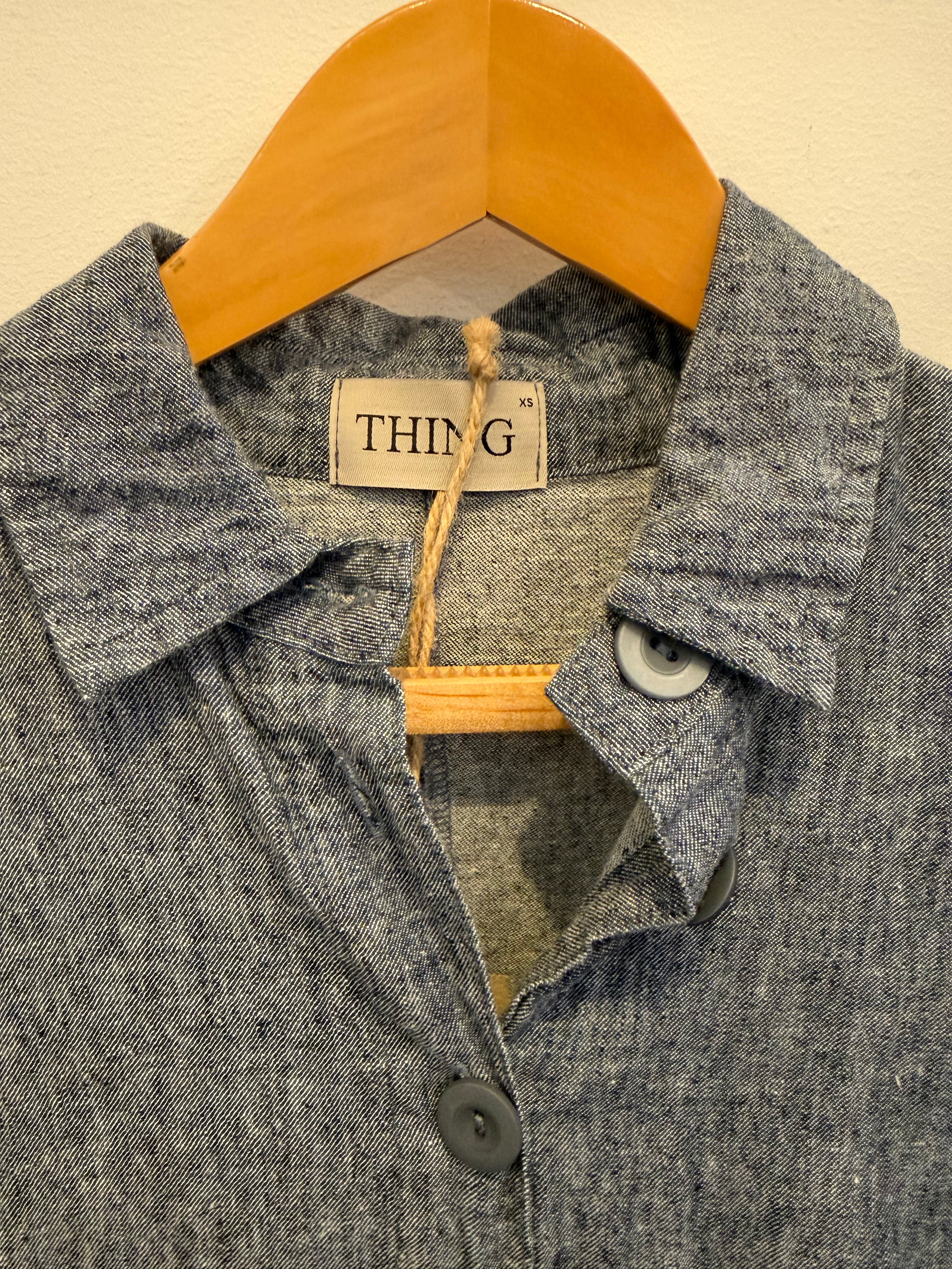 100% Linen Overshirt in Light Denim