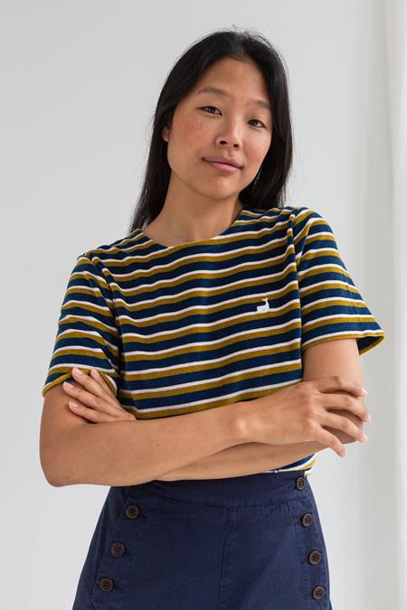 Cirali 100% Organic Cotton Velour Stripe Top