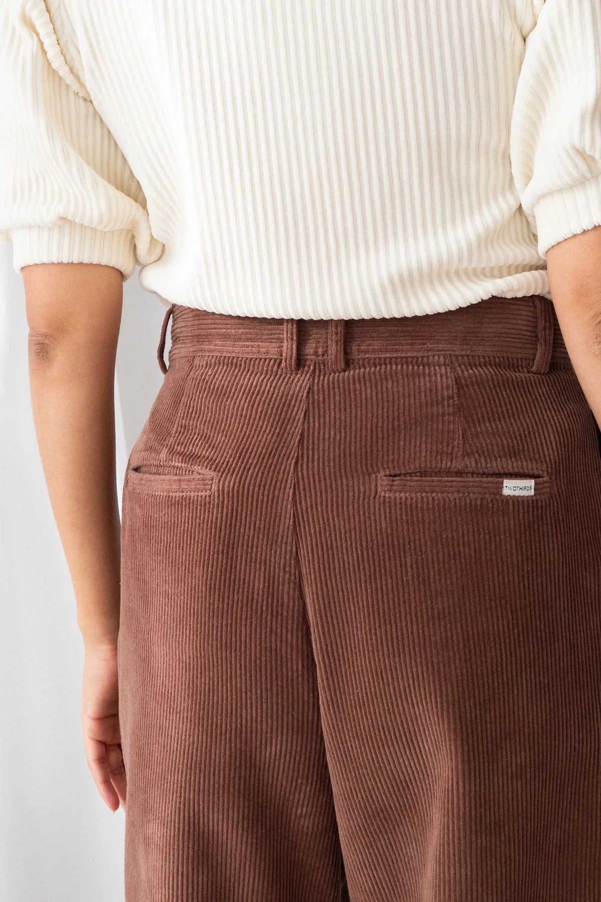 Haruku Cord Trousers in Cappuccino